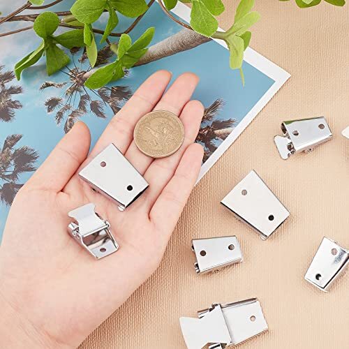 8Pcs 2 Sizes Iron Bolo Tie Slider Clasp Bolo Tie Tips Bolo Tie Buckle Accesso…