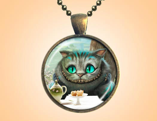 Cheshire Cat Pendant Necklace – Alice in Wonderland Jewelry