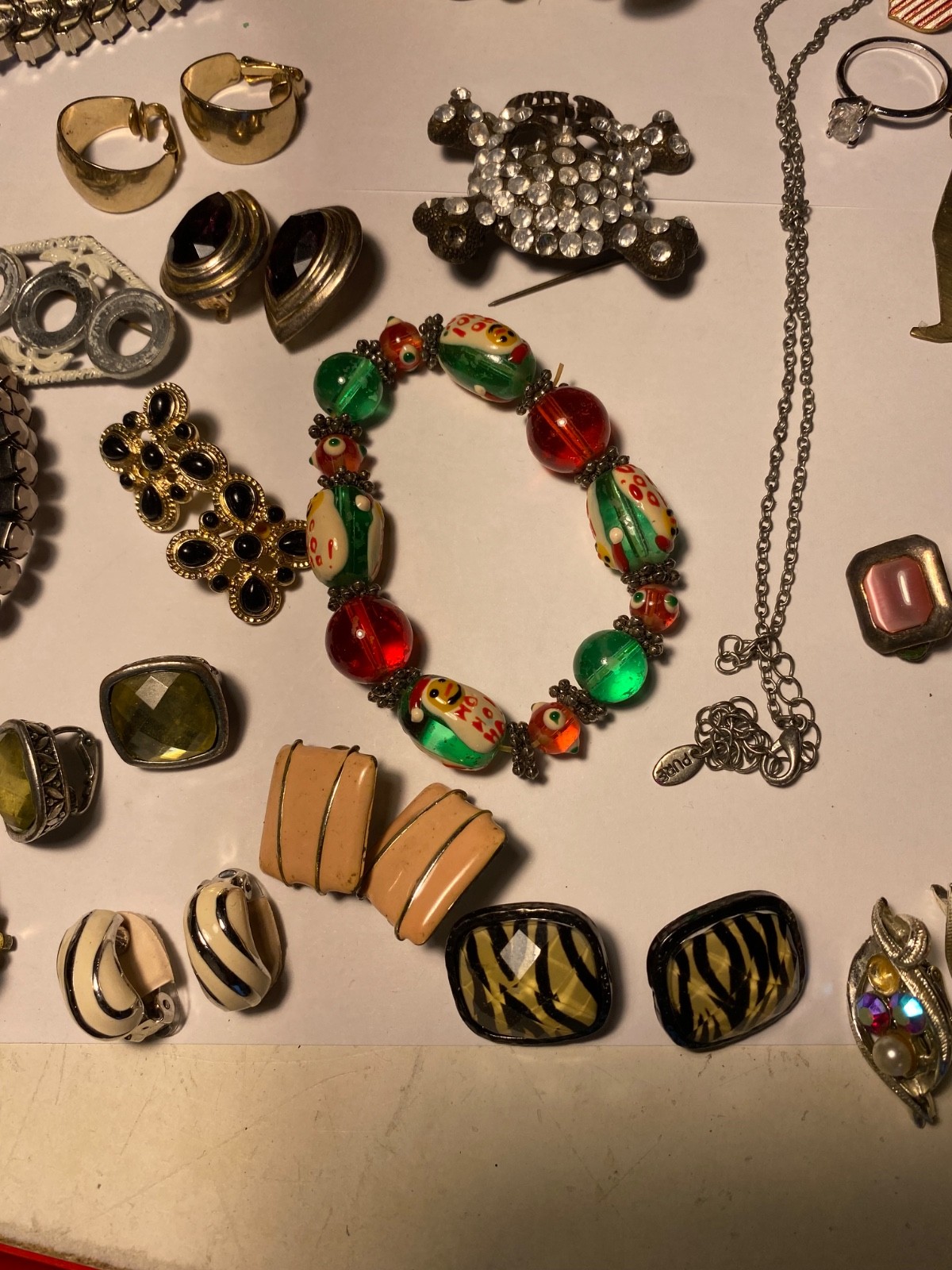 T93 Lot of Costume Jewelry & Etc. Earrings Bracelets Etc.