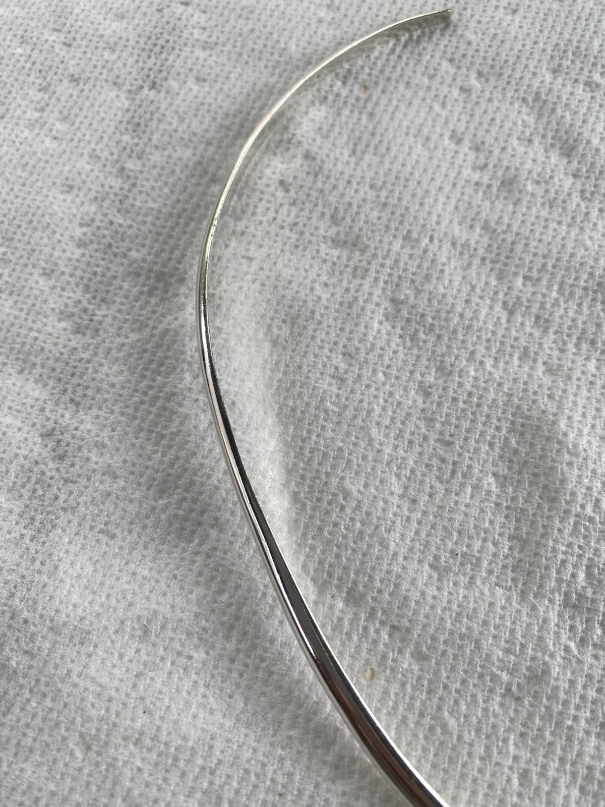 925 Sterling Silver V Shape Collar Choker Necklace Minimalist from Mexico