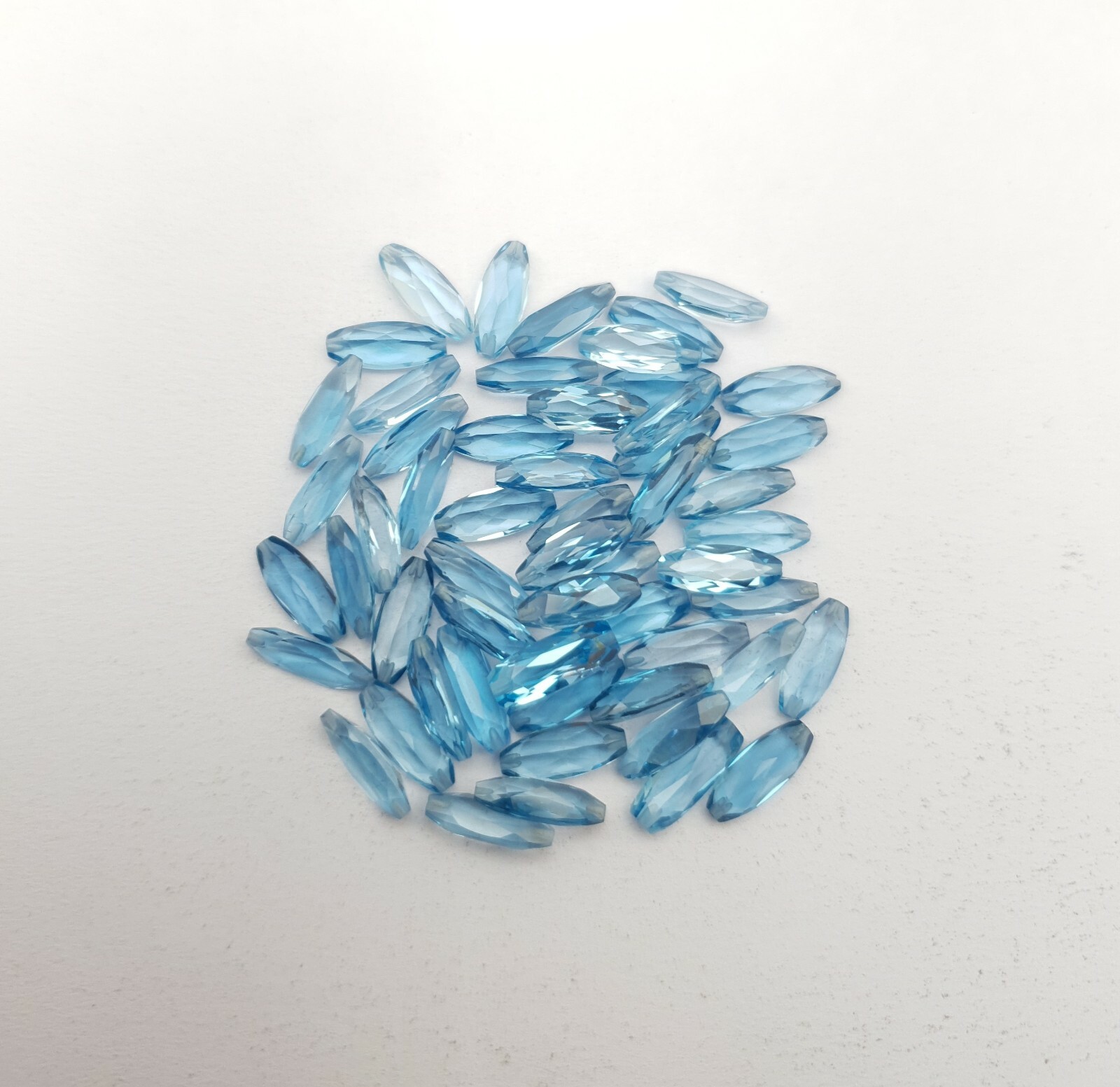 21 CT Natural London Blue Topaz Drill Marquise Cut Loose Gemstone 20 Pcs 4×10 MM