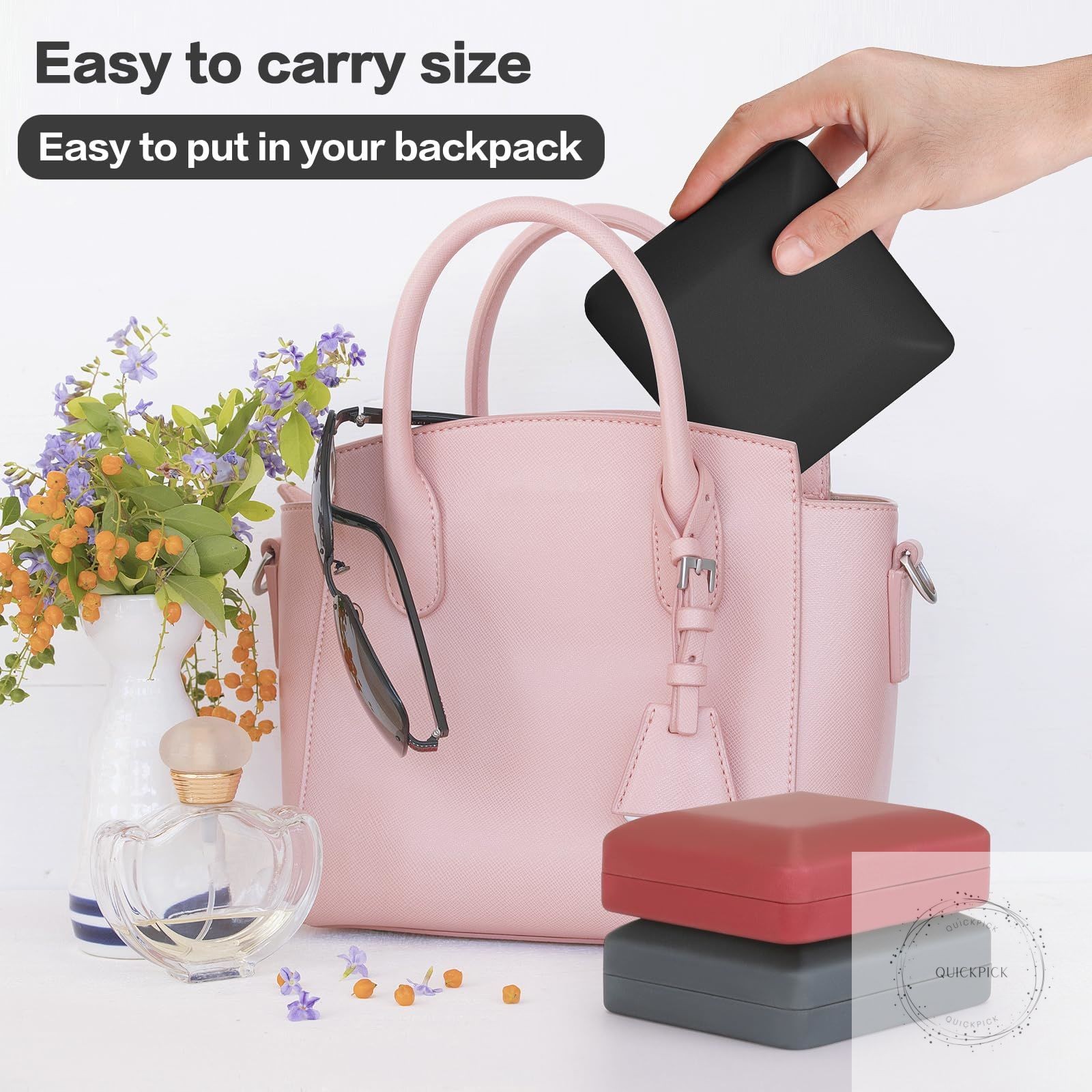 Ring Storage Organizer Box for Multiple Rings, Travel Portable Jewelry Ring Stud