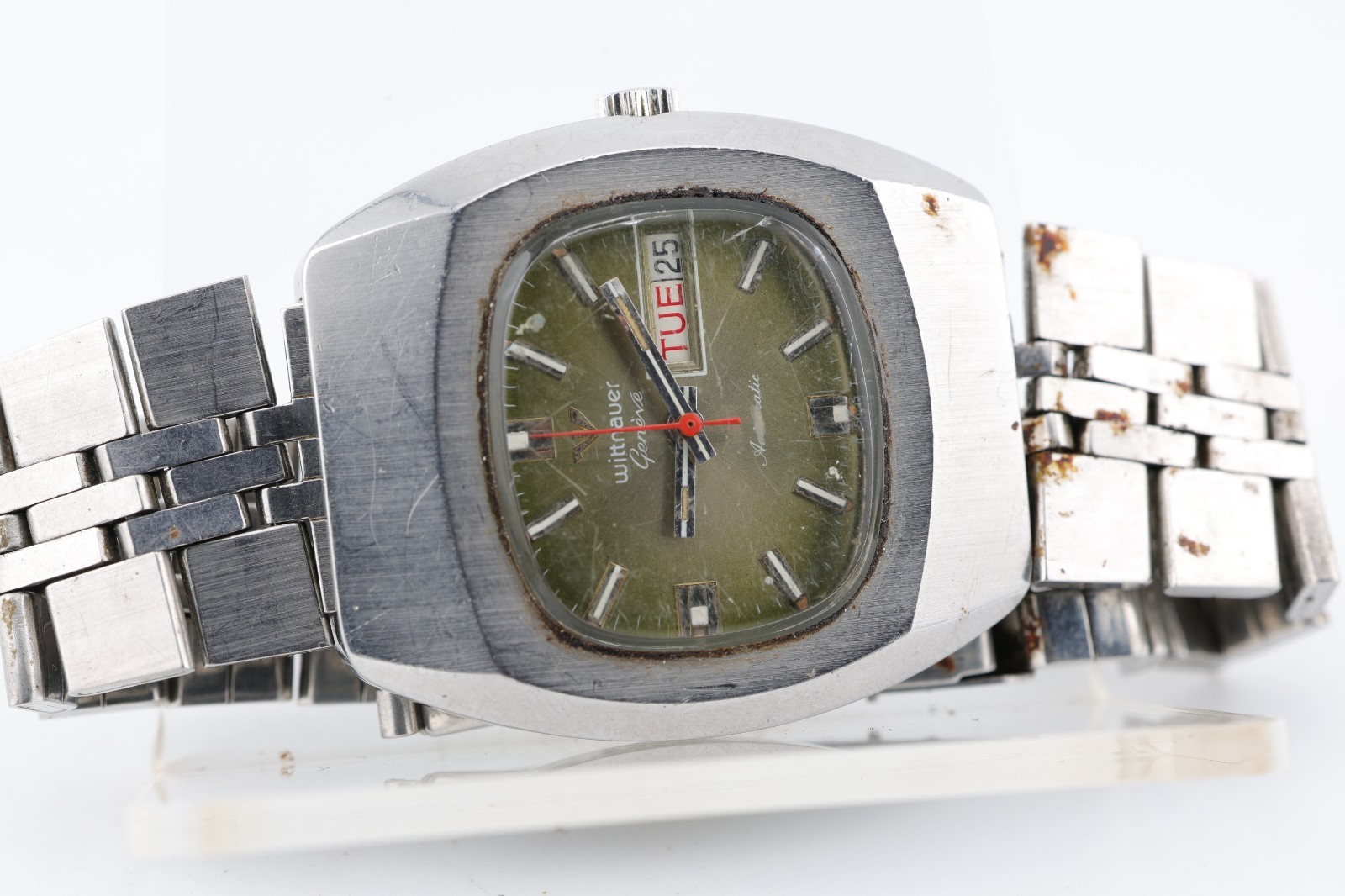 WITTNAUER GENEVE AUTOMATIC 17j WATCH cal. ETA 2790, 36.7×41.7mm CASE, RUNS (HQ)