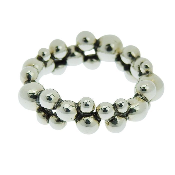 Georg Jensen Moonlight Grape Band Ring Sterling Silver 925 US Size 3.75