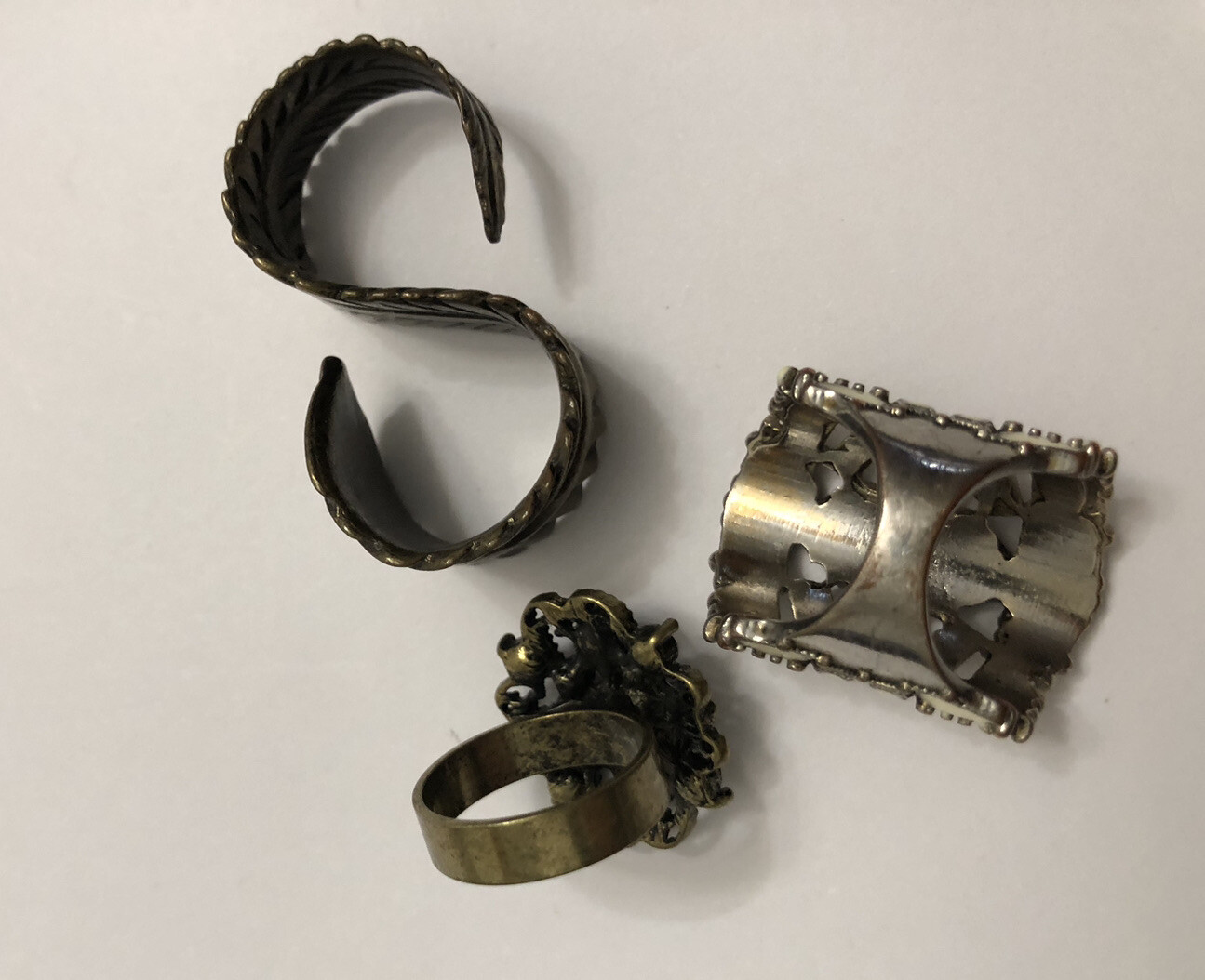Wholesale Lot of Fashion Brass Enamel & Rhinestone Rings 3 Total Sizes Varies