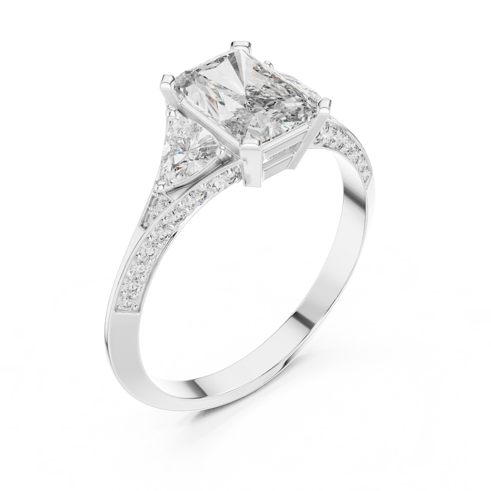 2 Gm Lab Grown Diamond Engagement Ring Luxury Silver Jewelry Gift For Her