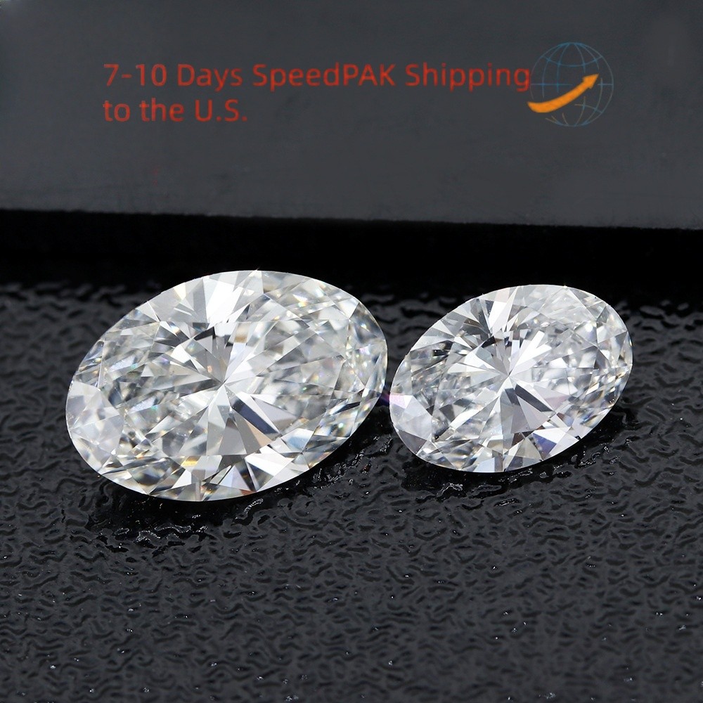 D Color 1-5pcs Excellent Oval Cut 0.1-5ct VVS1 GRA Loose Moissanite Wholesale