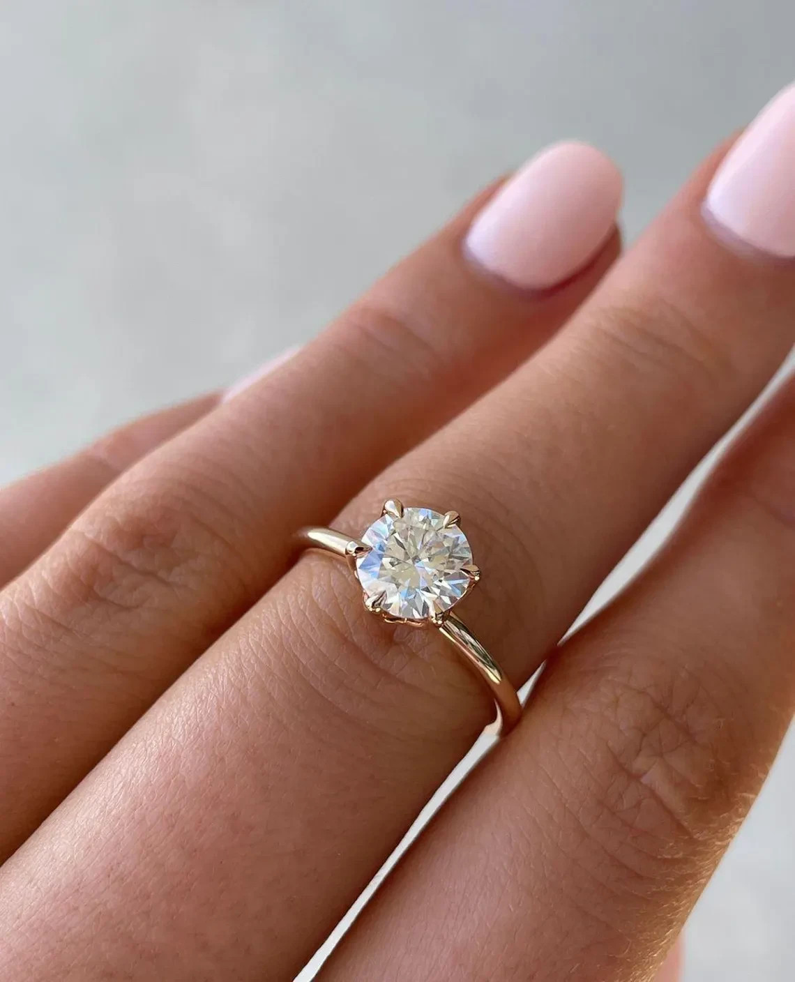 2.0Ctw Round Lab Grown/CVD IGI Certified Diamond Engagement Ring 14k Yellow Gold
