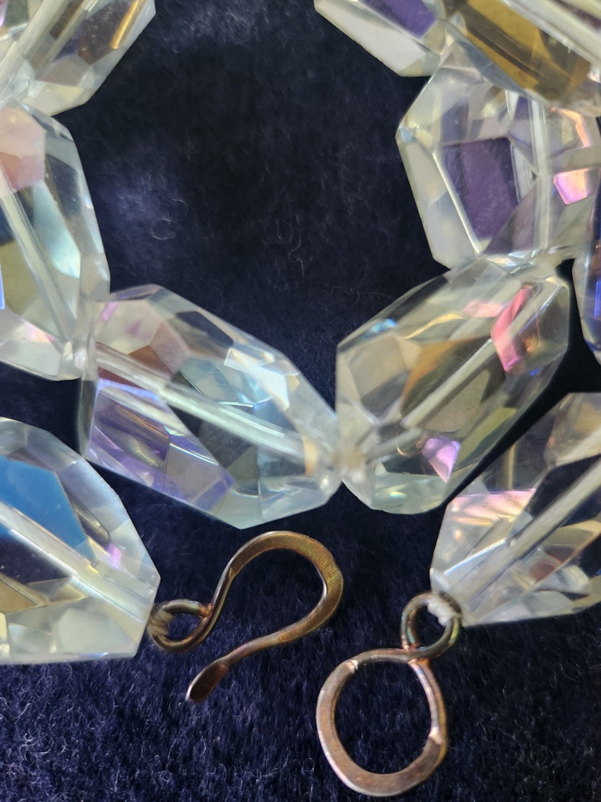 Radiant Rainbow Aurora Borealis Crystal Choker – Faceted Chunky AB Necklace