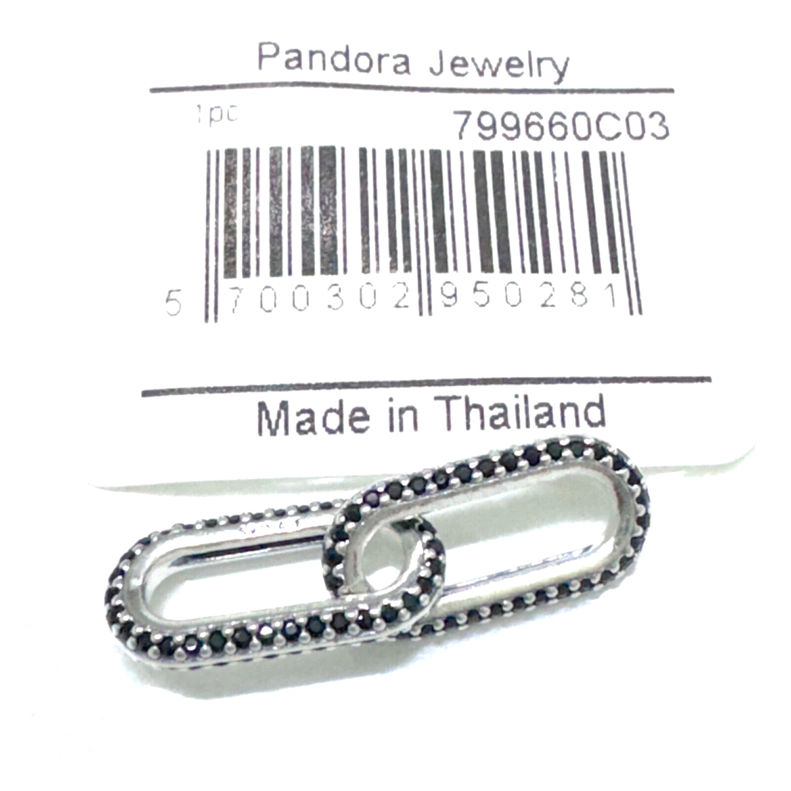 Pandora Double link Me black pavé 799660C03
