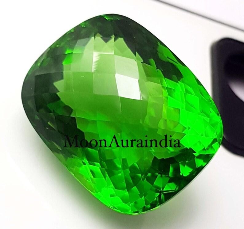 105ct Natural Cushion cut Emerald Gemstone Faceted Loose Emerald Gemstone