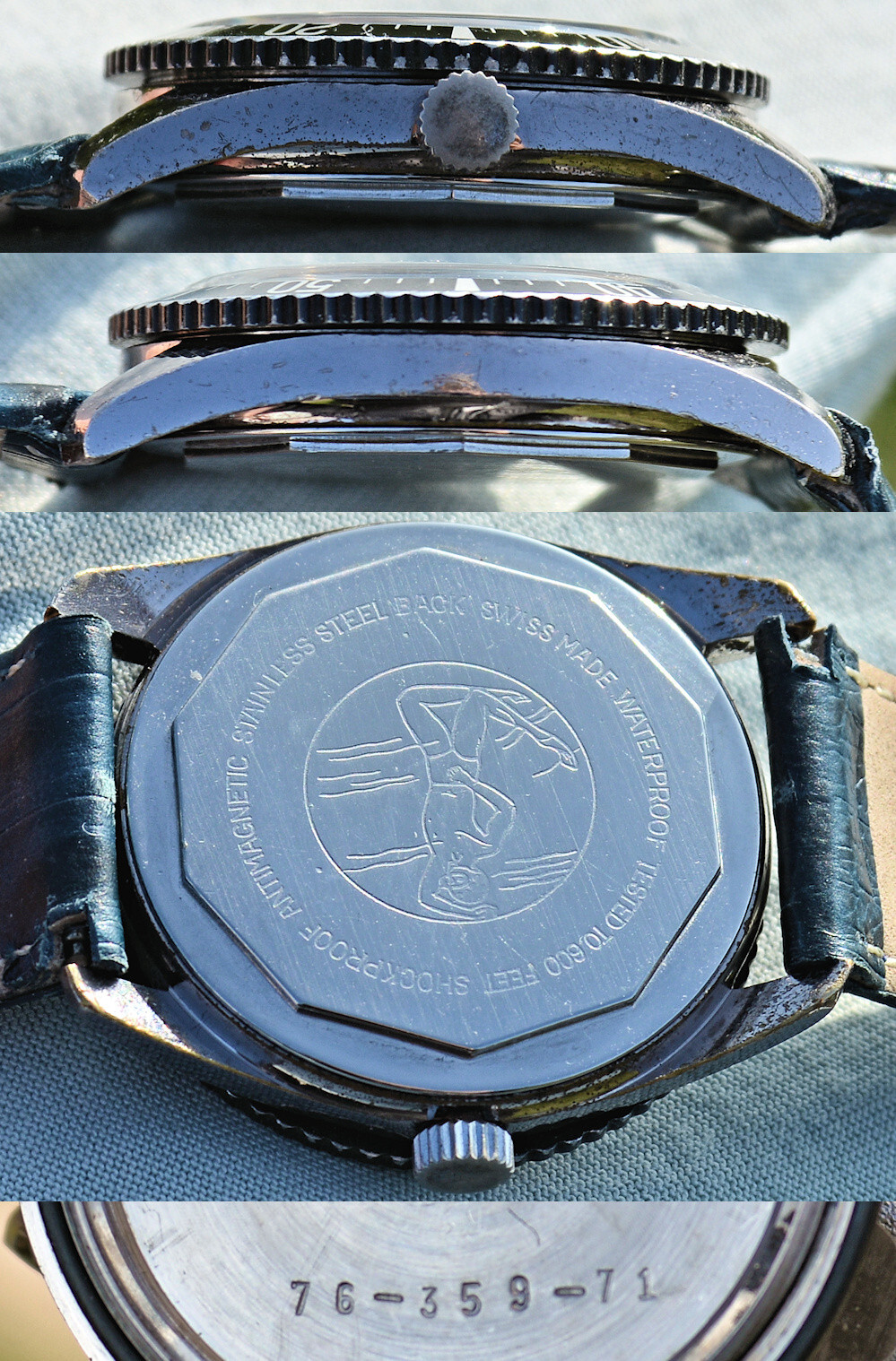 Orologio Jungfrau DIVER SUB 600 feet anni ’70 con ghiera girevole revisionato