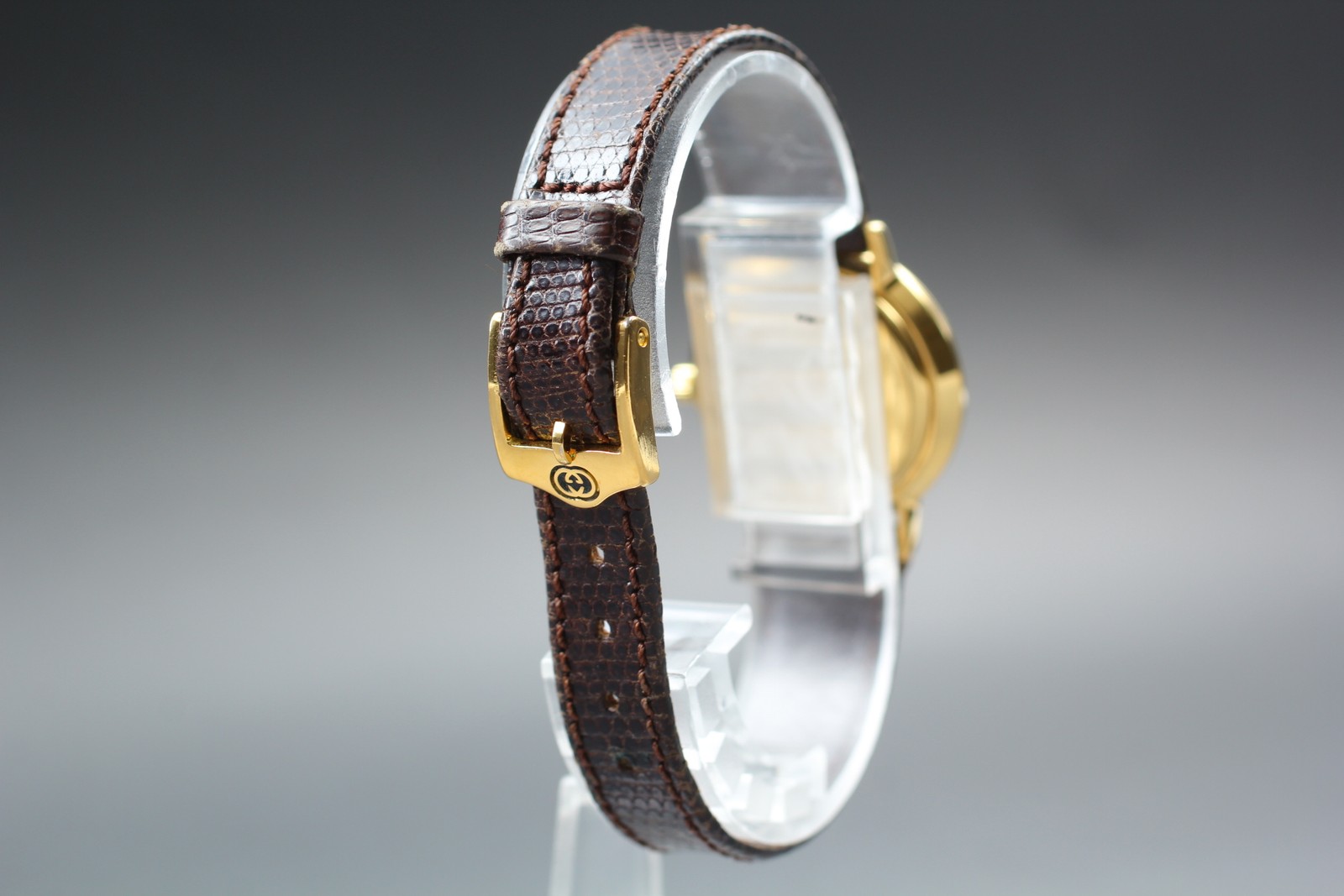 [Near MINT] GUCCI 3000.2.L 26mm Gold Dial Roman Quartz Women’s Watch From Japan