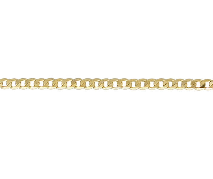 9ct Yellow Solid Gold 3.1mm Curb Link 16 Inch / 40cm Necklace (G80MC)