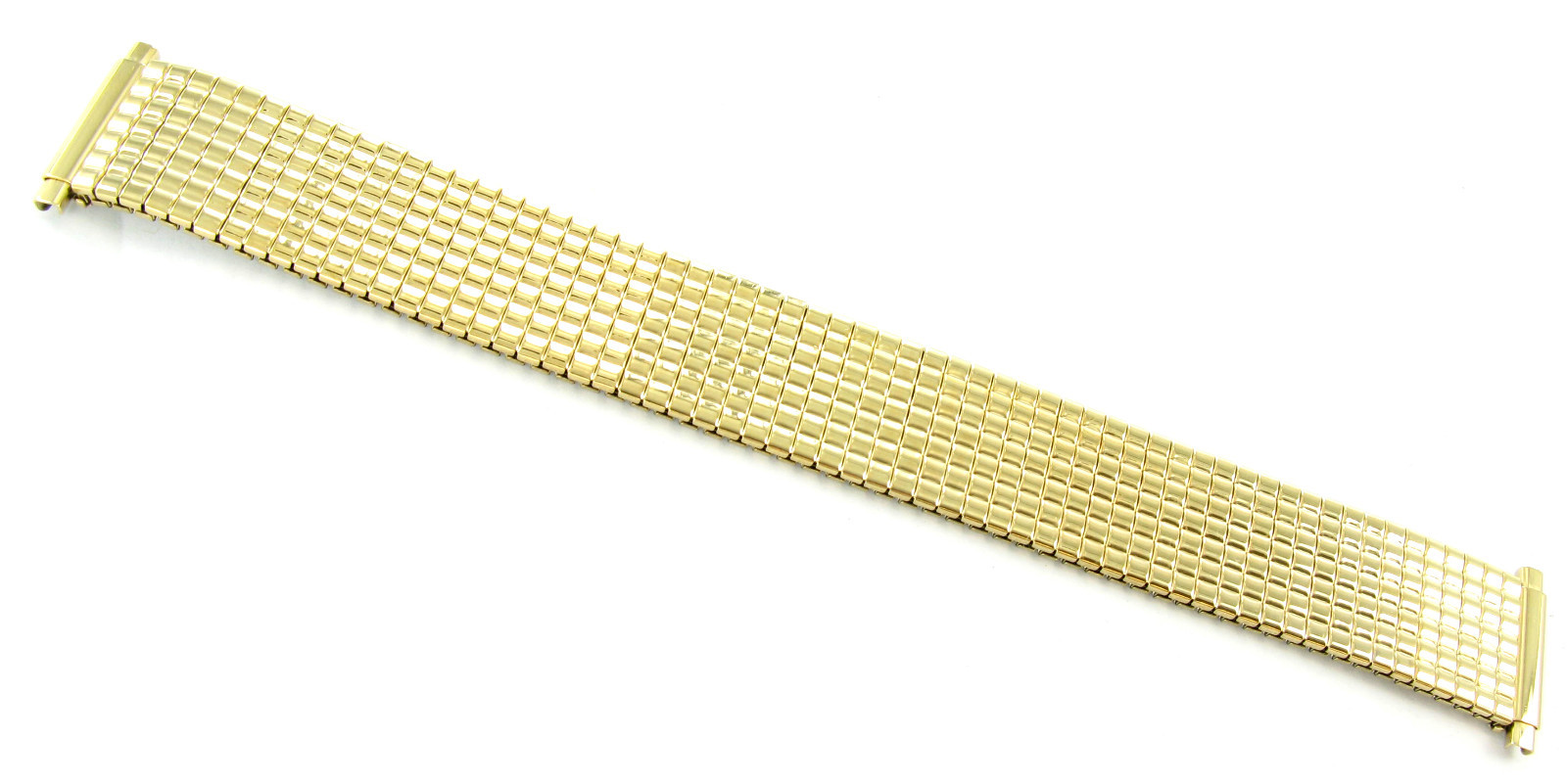 17-21mm Straight End T&C Twist-O-Flex Gold Tone Stainless Watch Band 520882