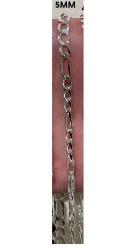 Italian Solid Sterling Silver Figaro Link Chain Necklace 925 Silver Chain 5mm