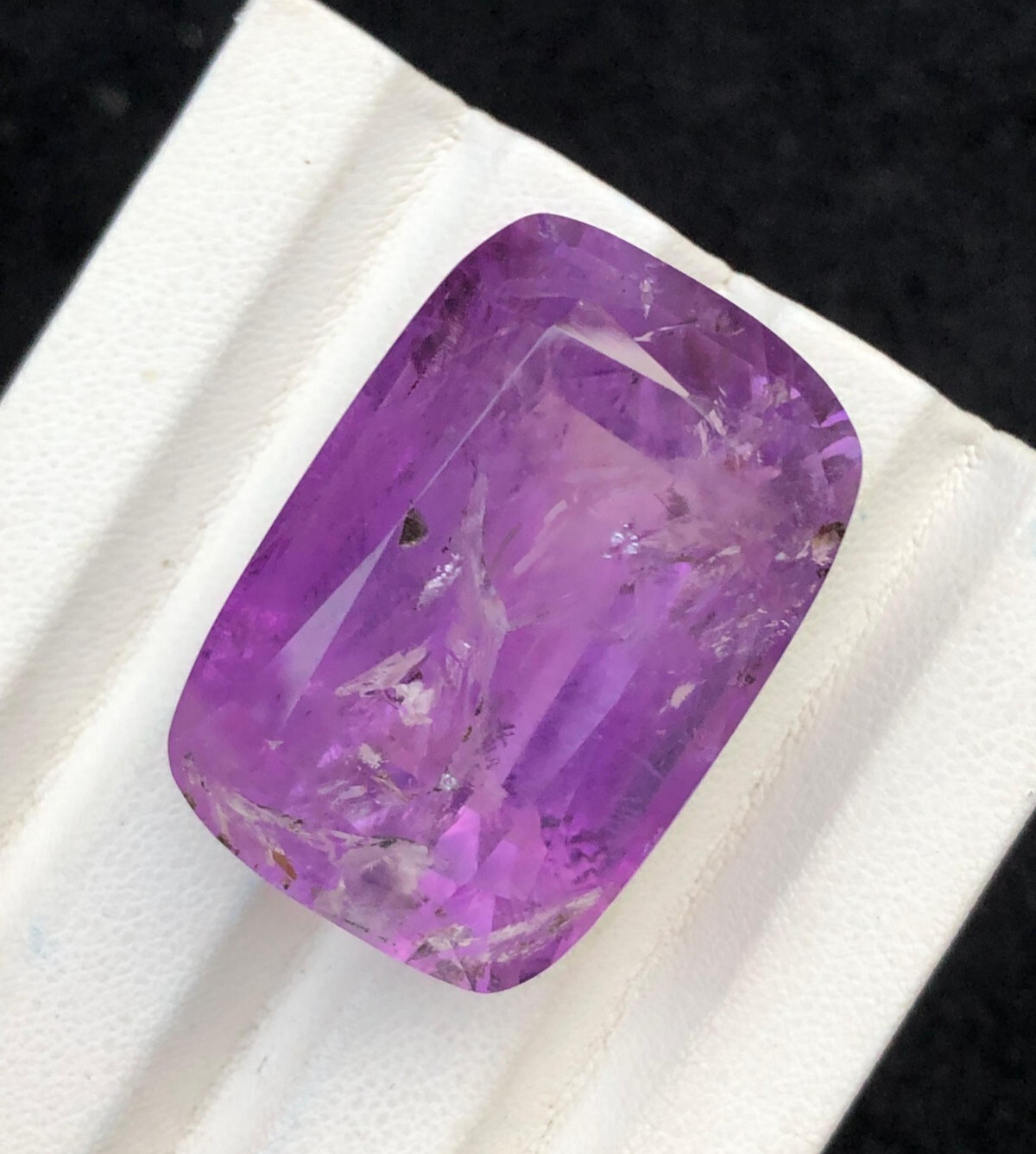 99.20 Ct Natural cut amethyst Emerald shape loose gemstone from Afghanistan.