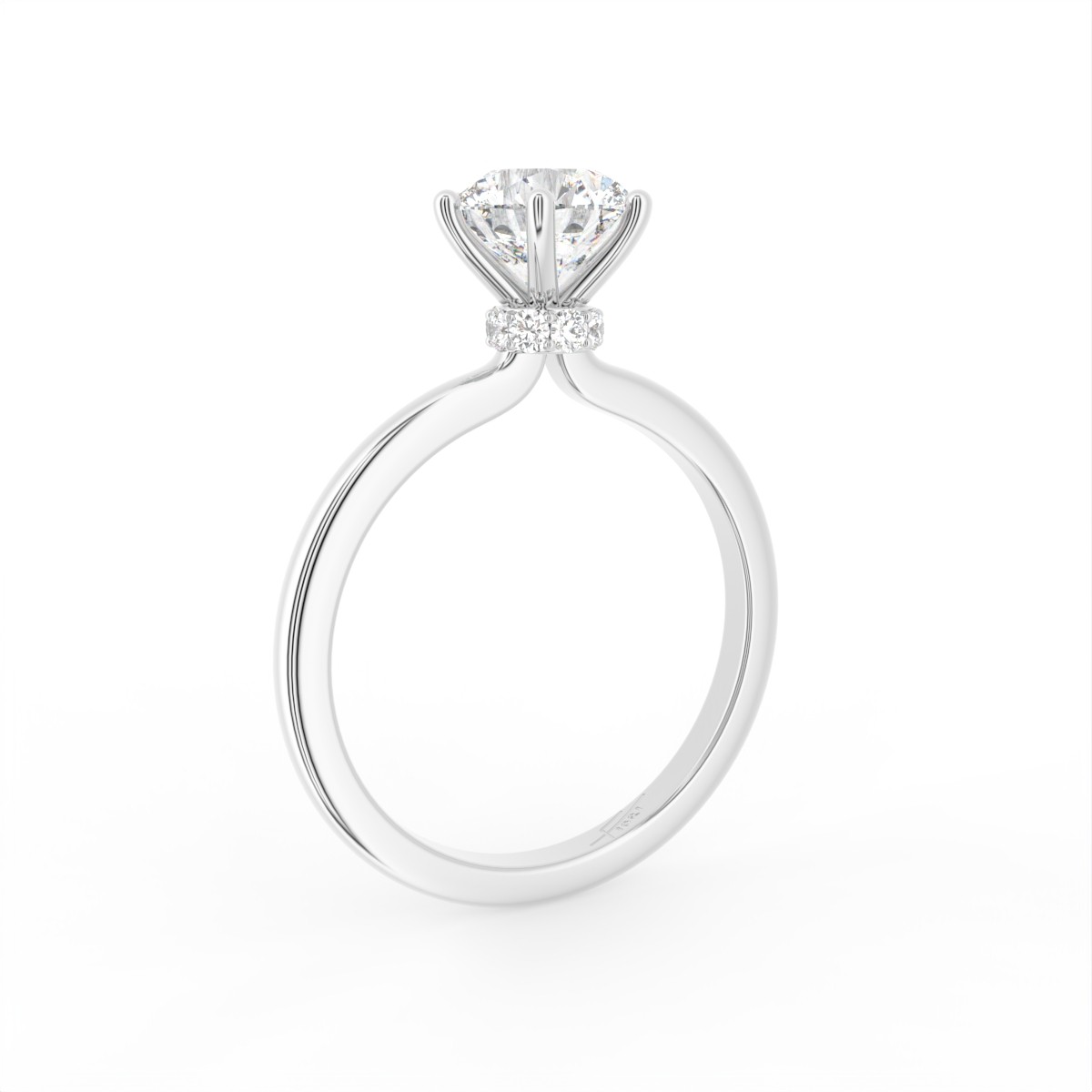 14K Yellow Gold Round Lab Grown Diamond Engagement Ring 1.17ct IGI Certified