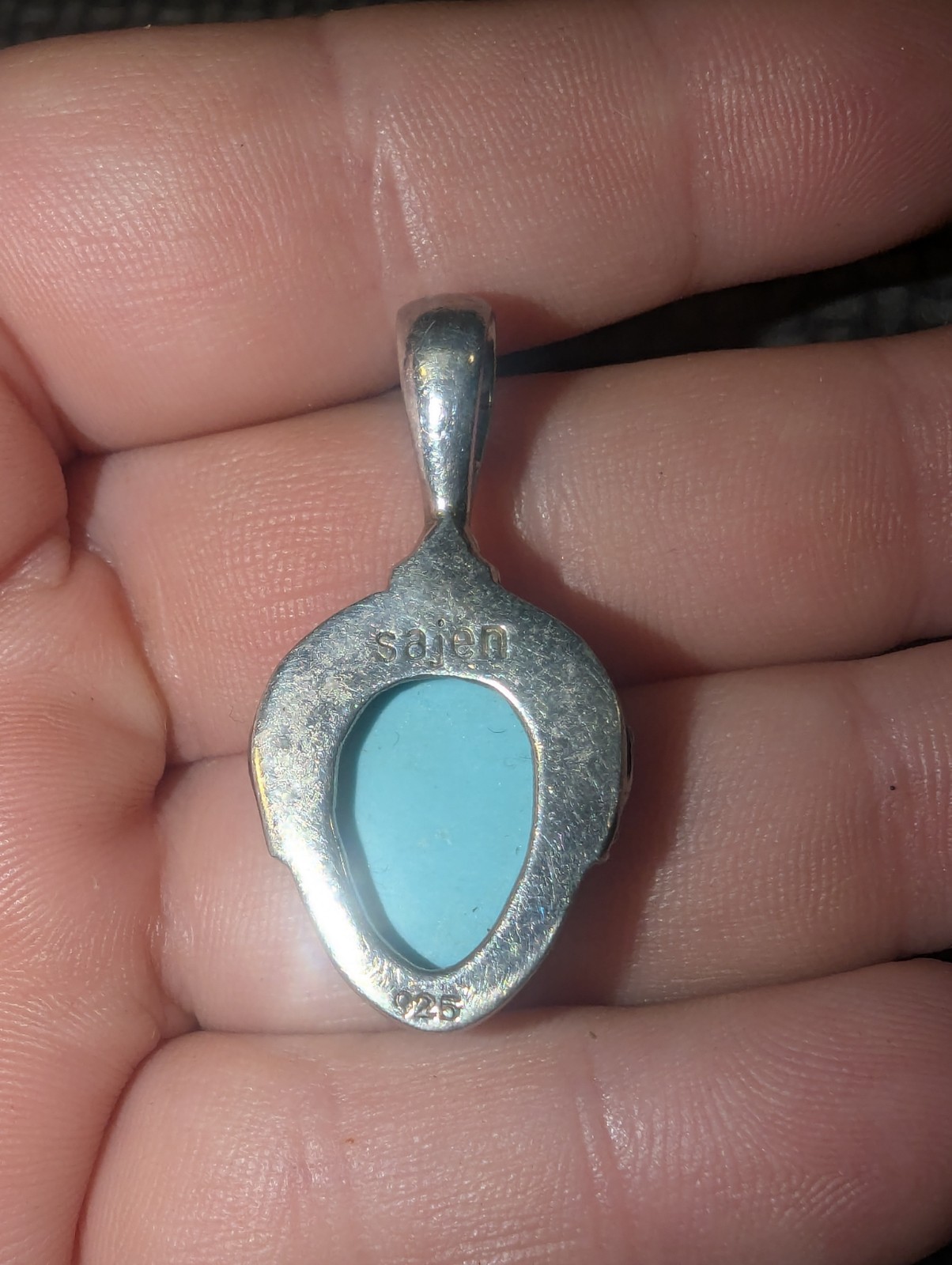 Sajen 925 Blue Face Pendant