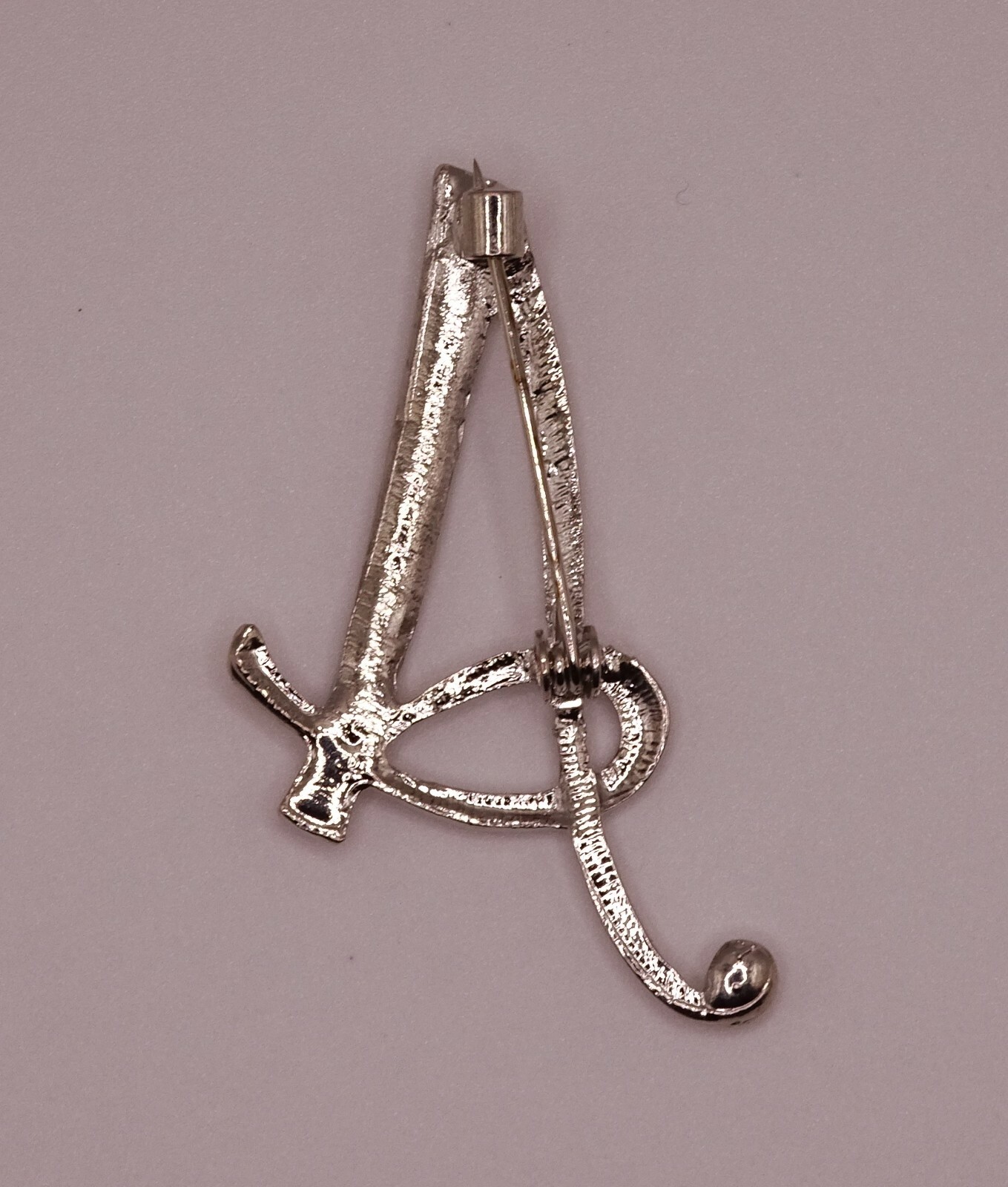 Diamante Silver Initial Letter A Fashion Brooch Pin Brand New FREE P&P