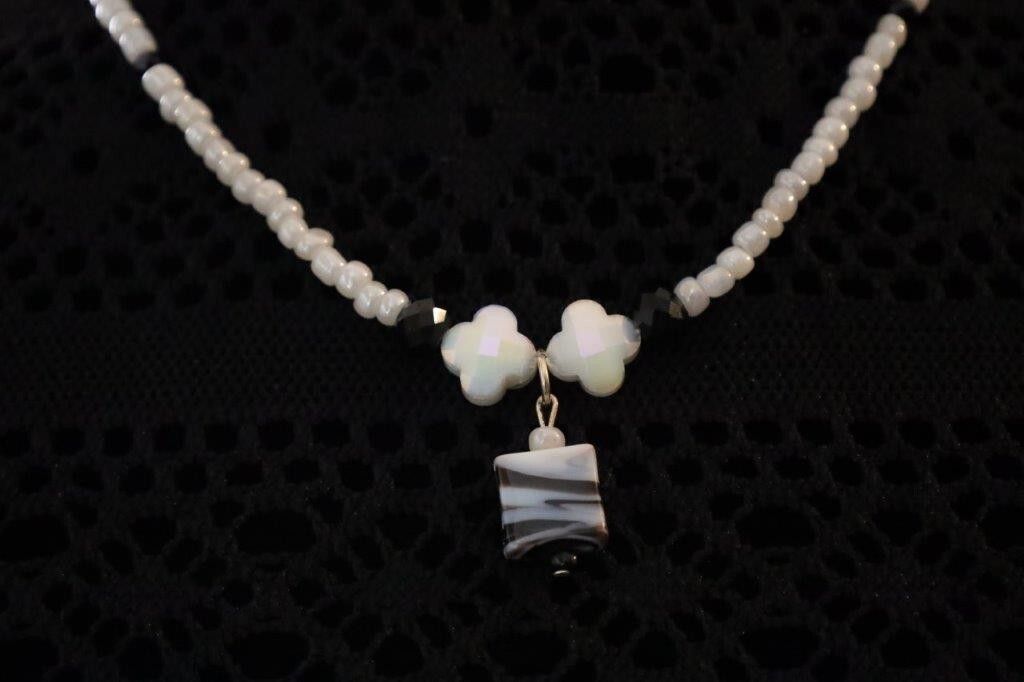 necklace, glass, handmade, one of a kind design