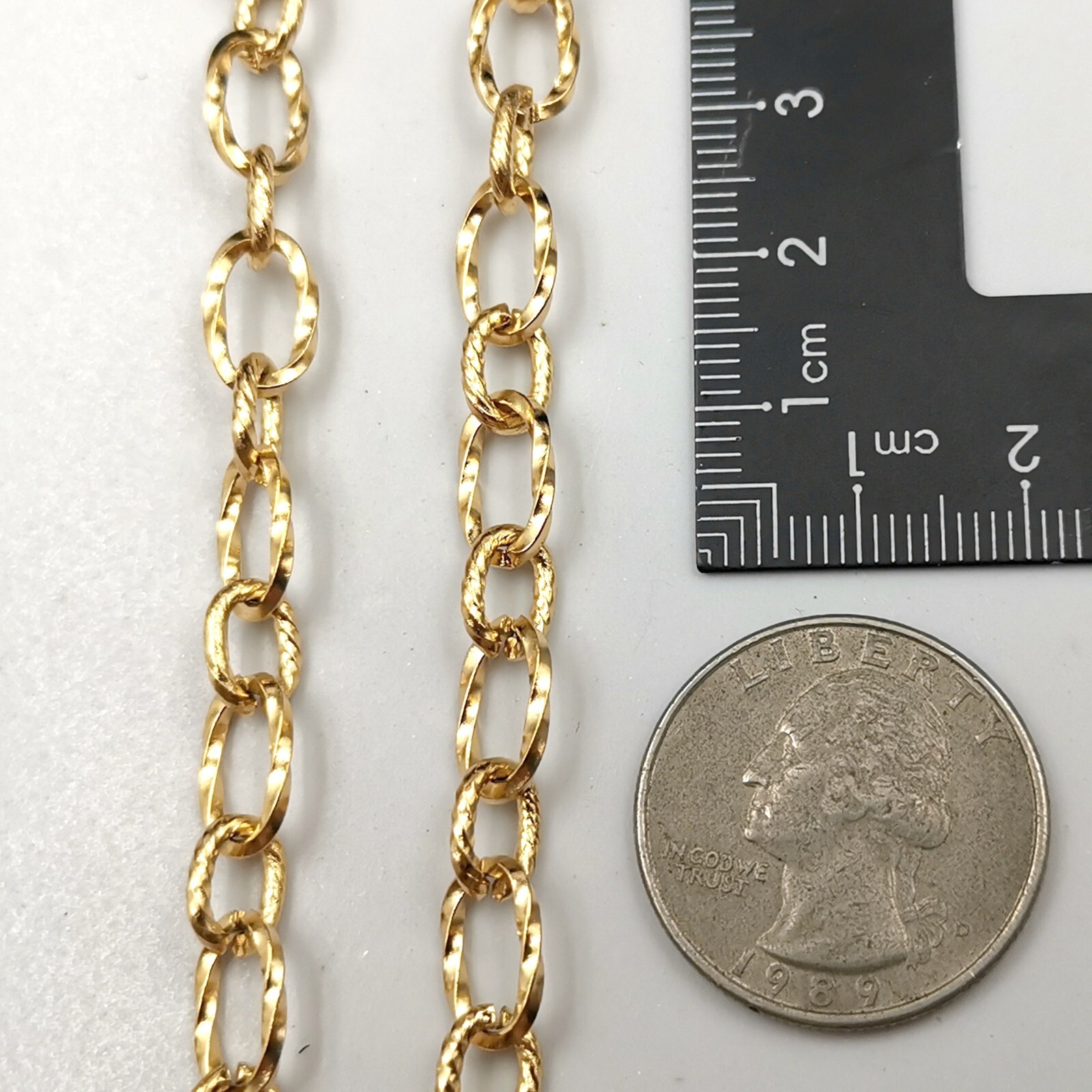 7mm 24” Gold-plated Women Mens Necklace Stainless Steel Strong Oval Chain Cool