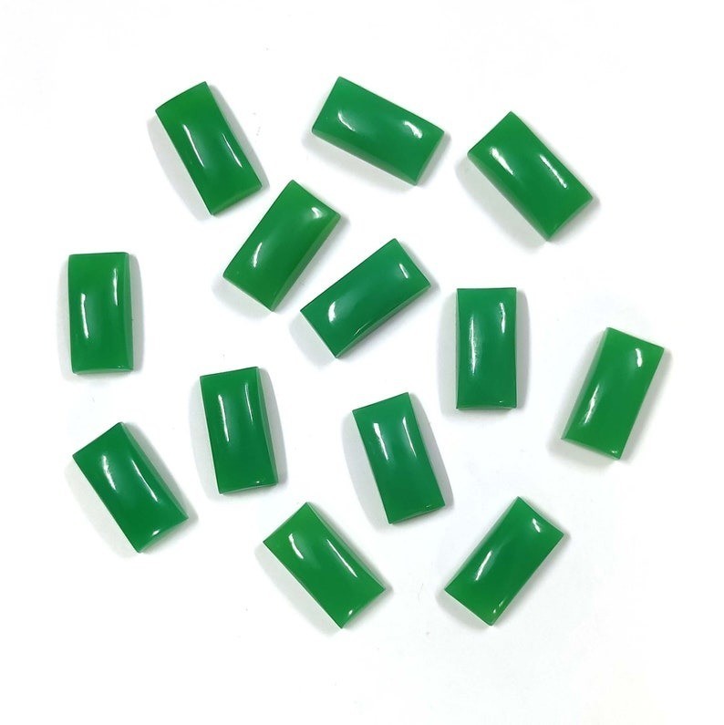 Natural Chrysoprase Rectangle Cabochon 6x8mm To 12x16mm Loose Gemstone