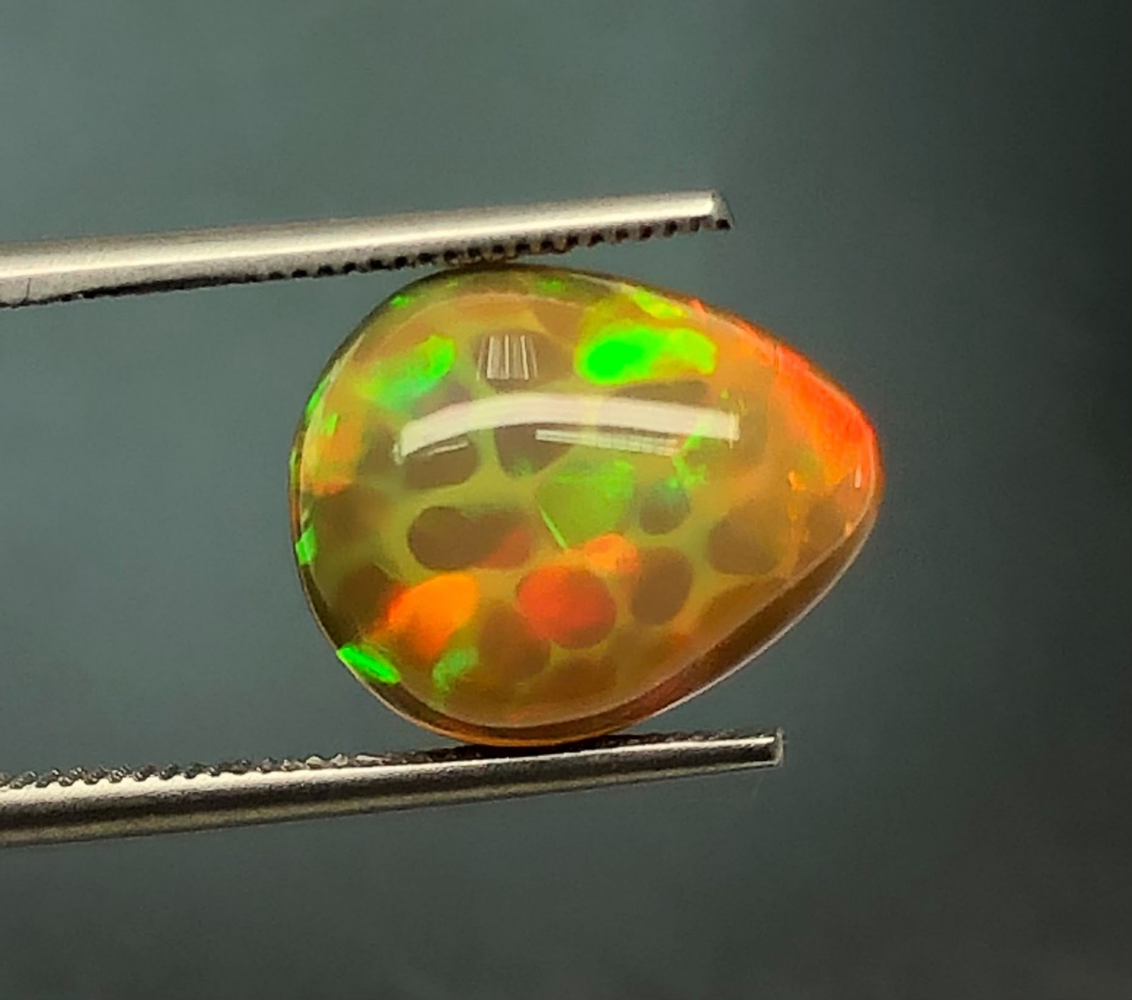 Rare Shewa Honeycomb Pattern Opal 3.47 ct loose gemstones 002