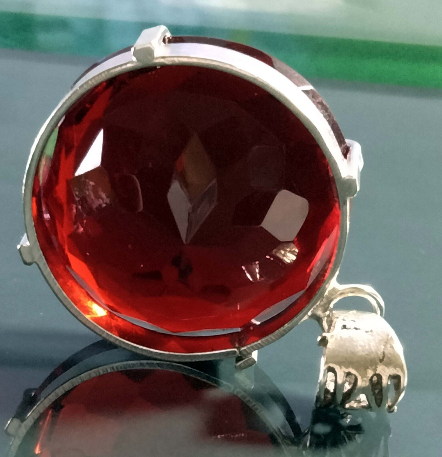 94.60 Ct Red Topaz EGL Certified Round Cut Pendant Natural Loose Gemstone PD021