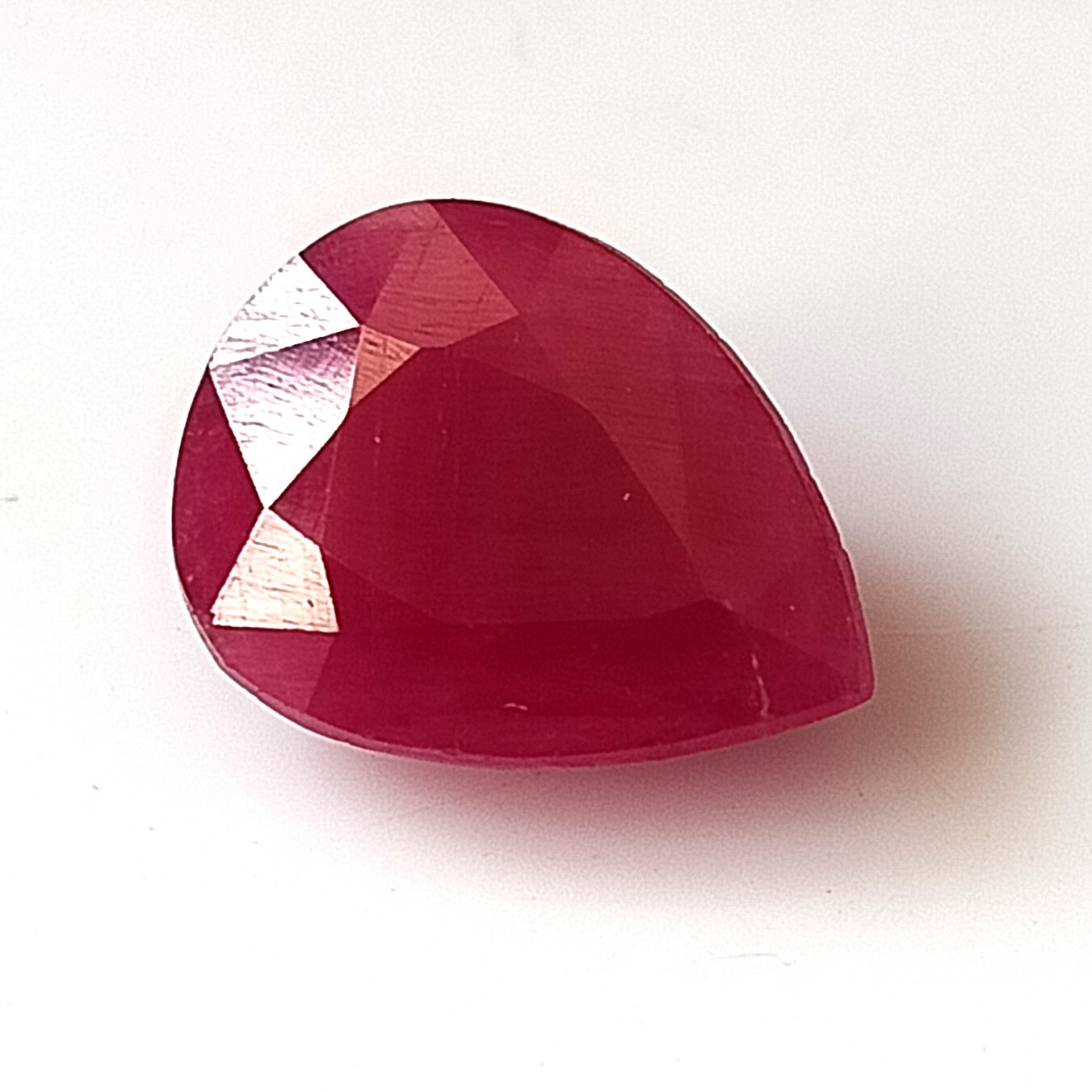 5.50 Carat Natural Unheated Ruby Faceted 12.8X9.7 mm Pear Shape Loose Gemstone