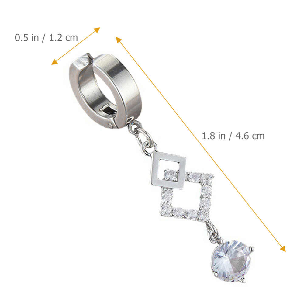 Belly Button Rings Clip On Dangle Zircon Belly Ring Pendant Women Body Jewelry