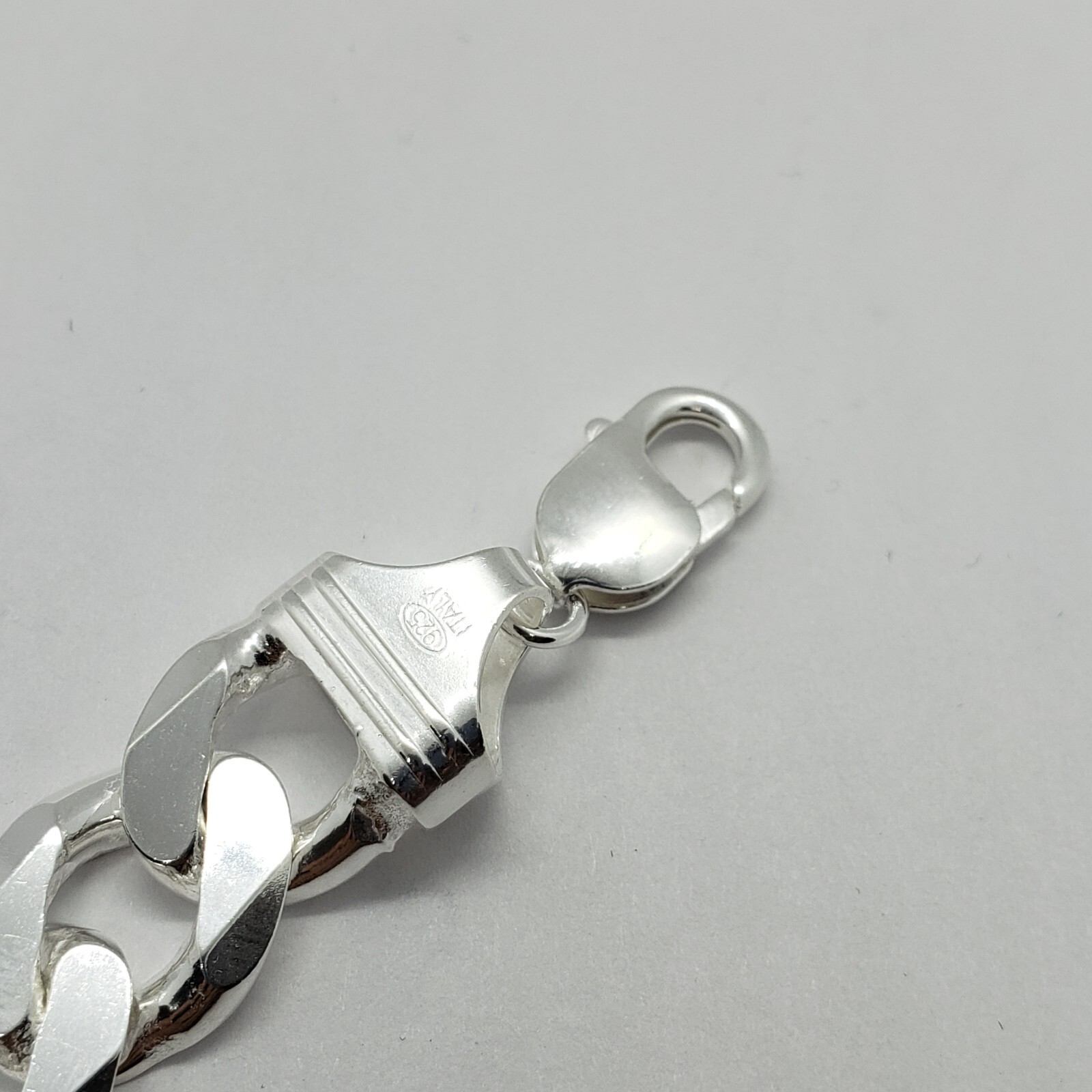 Sterling Silver Thick 9-17 mm Curb Link Bracelets Nickel Free Italy 7-10 inches