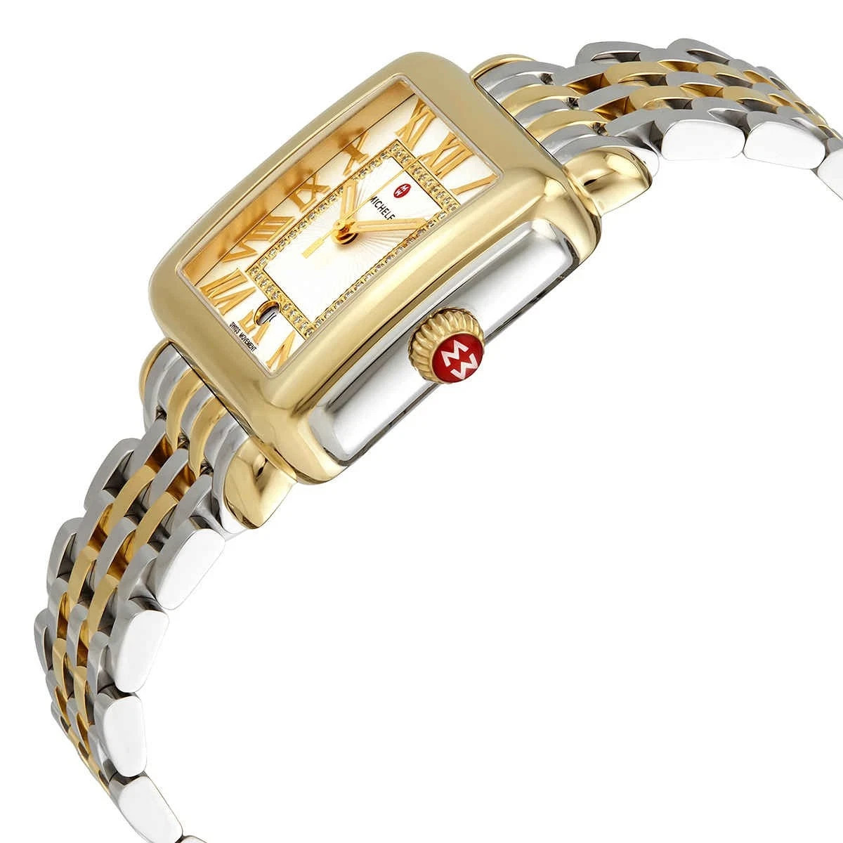 Michele Deco Madison Quartz Silver Dial Two-tone Ladies Watch MWW06T000147
