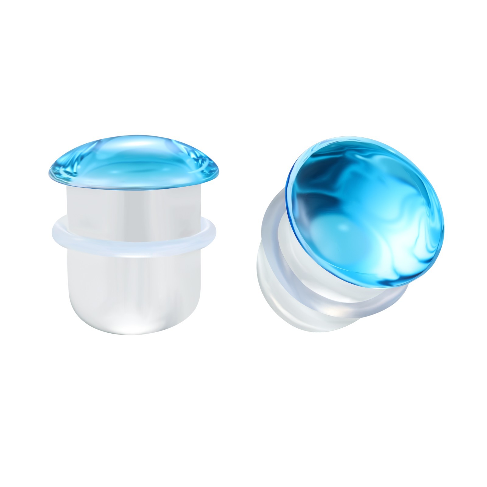 3-25MM Single Flare Plugs Tunnels Glass Ear Gauges Ear Lobe Stretching Piercing