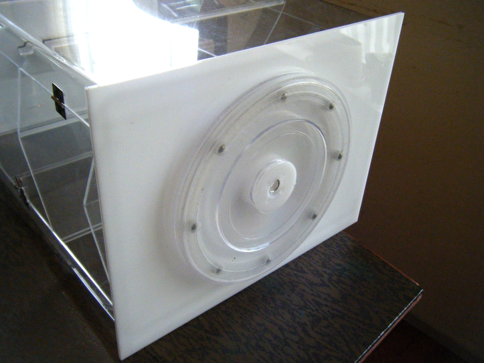 Vintage Charles Hubert Paris Rotating Countertop Lucite Watch Jewelry Display