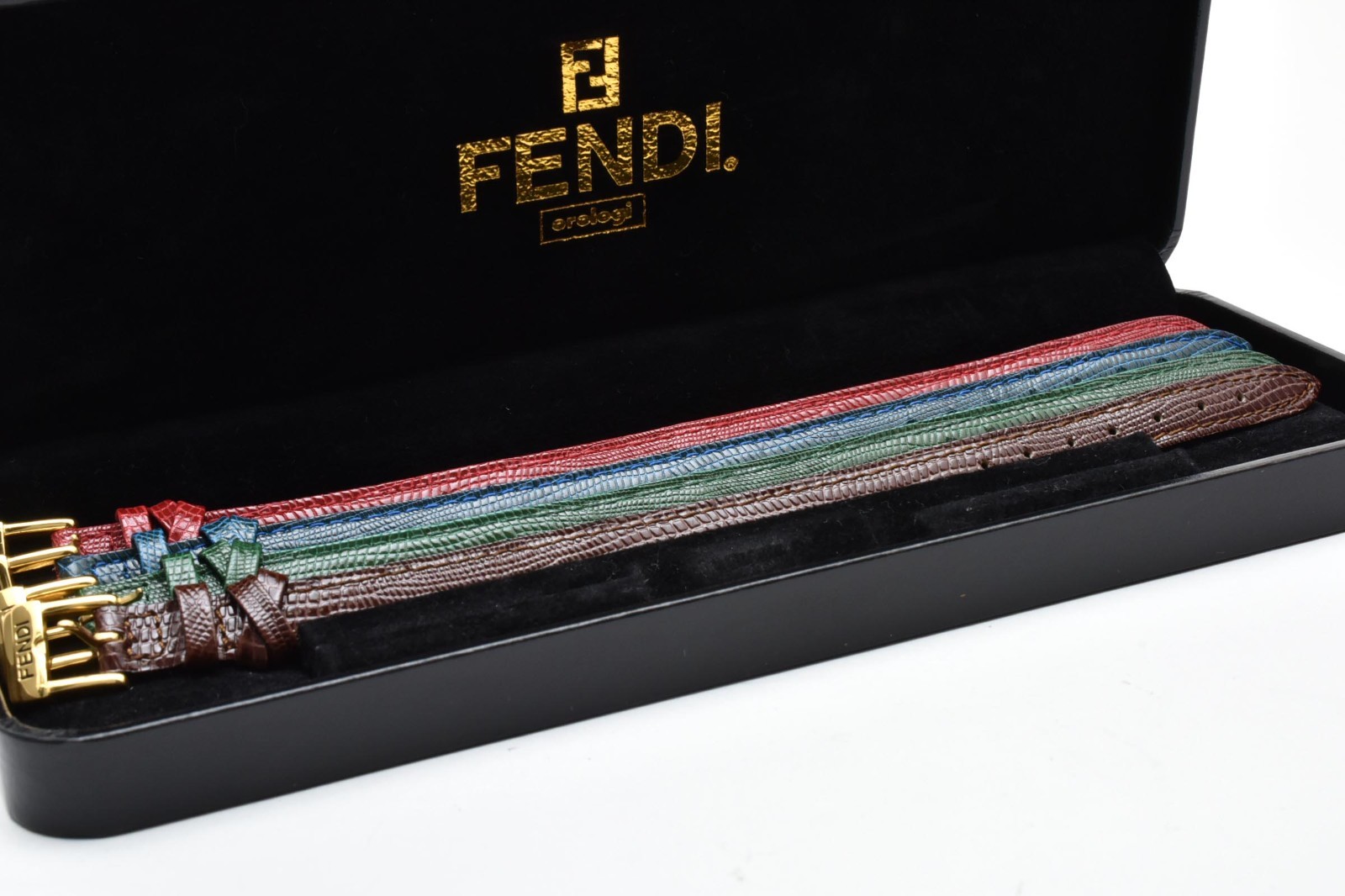 [5 Change Belts Box] FENDI 640L Vintage Women’s Quartz Watch Gold Tone