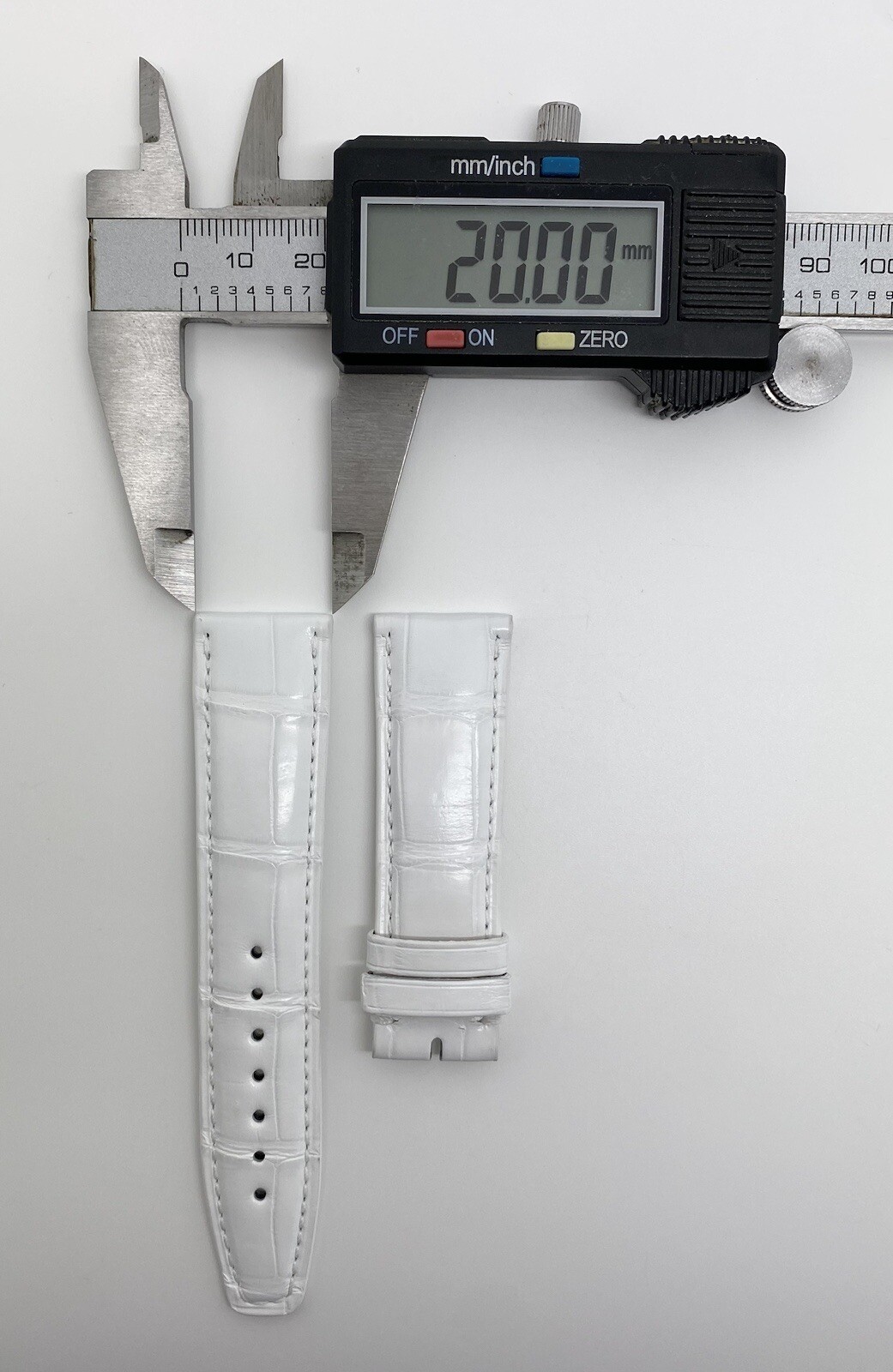IWC 20mm x 18mm White Alligator Watch Strap Band Tang A28767 New Authentic OEM