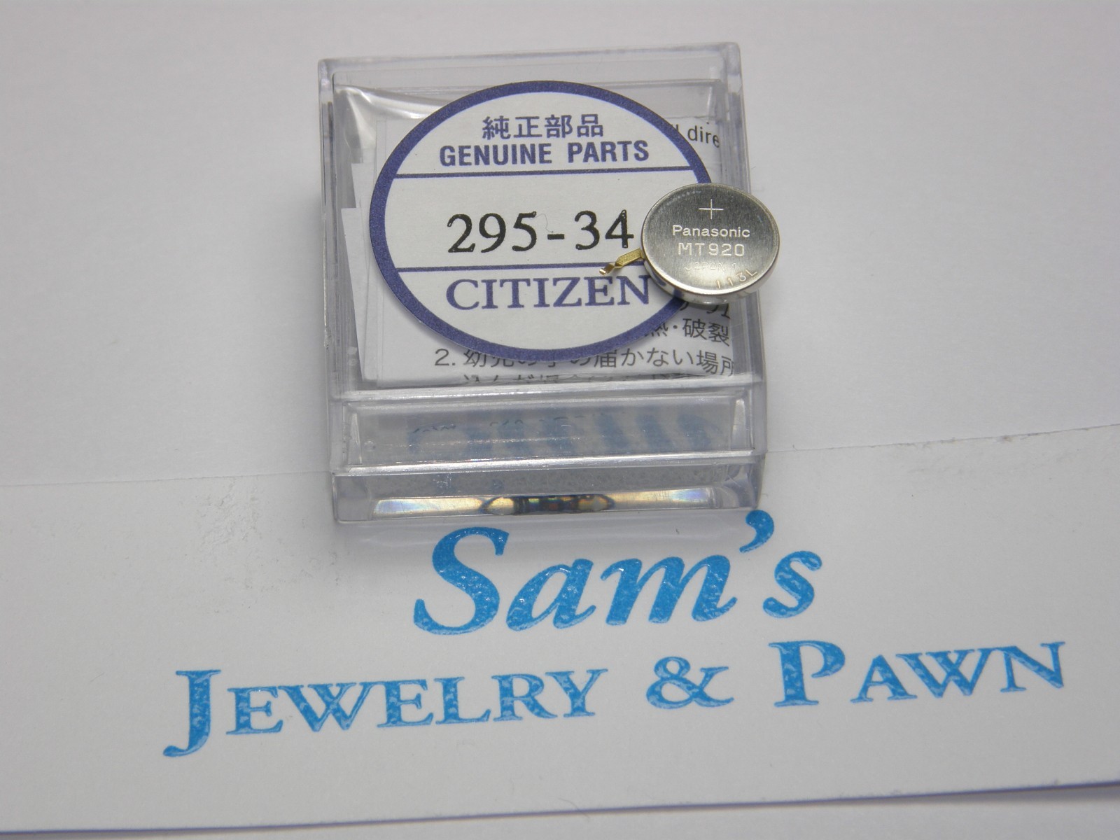 Genuine Citizen Capacitor Rechargeable-Battery Panasonic 295-34 #MT920/295-3400
