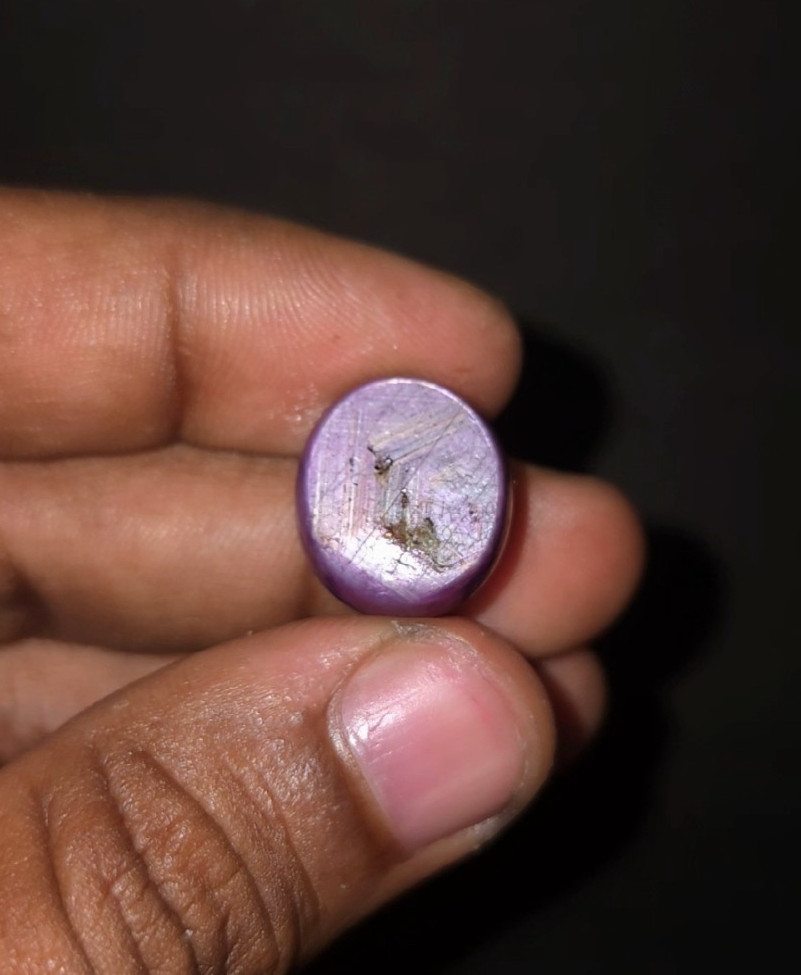 Natural 28.40 ct Star Sapphire Purple Oval untreated loose gemstone Cabochon