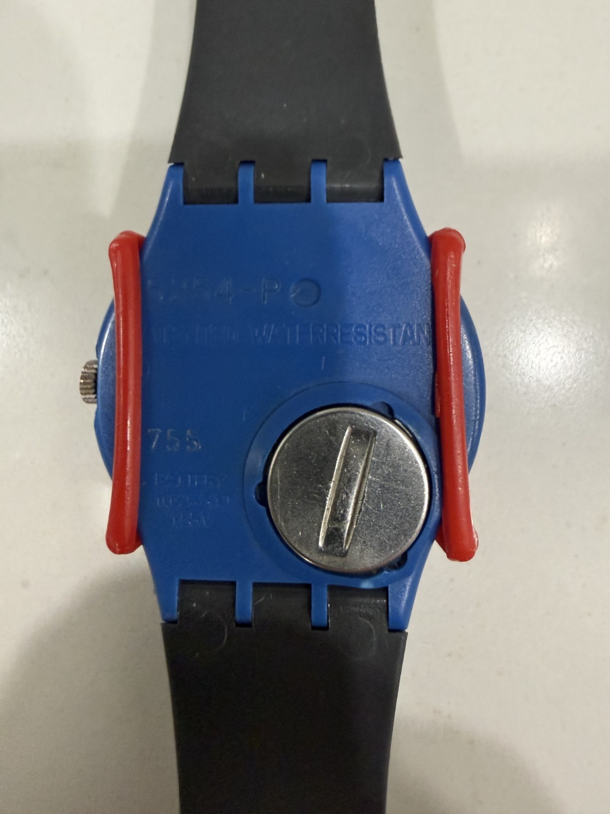 Working Vintage Swatch GS400 Rotor Aviation Graphic Swiss Watch Original Strap