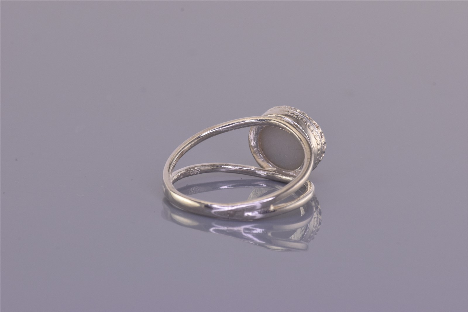Sterling Silver Gray Drusy Quartz Split Band Ring 925 Sz: 10