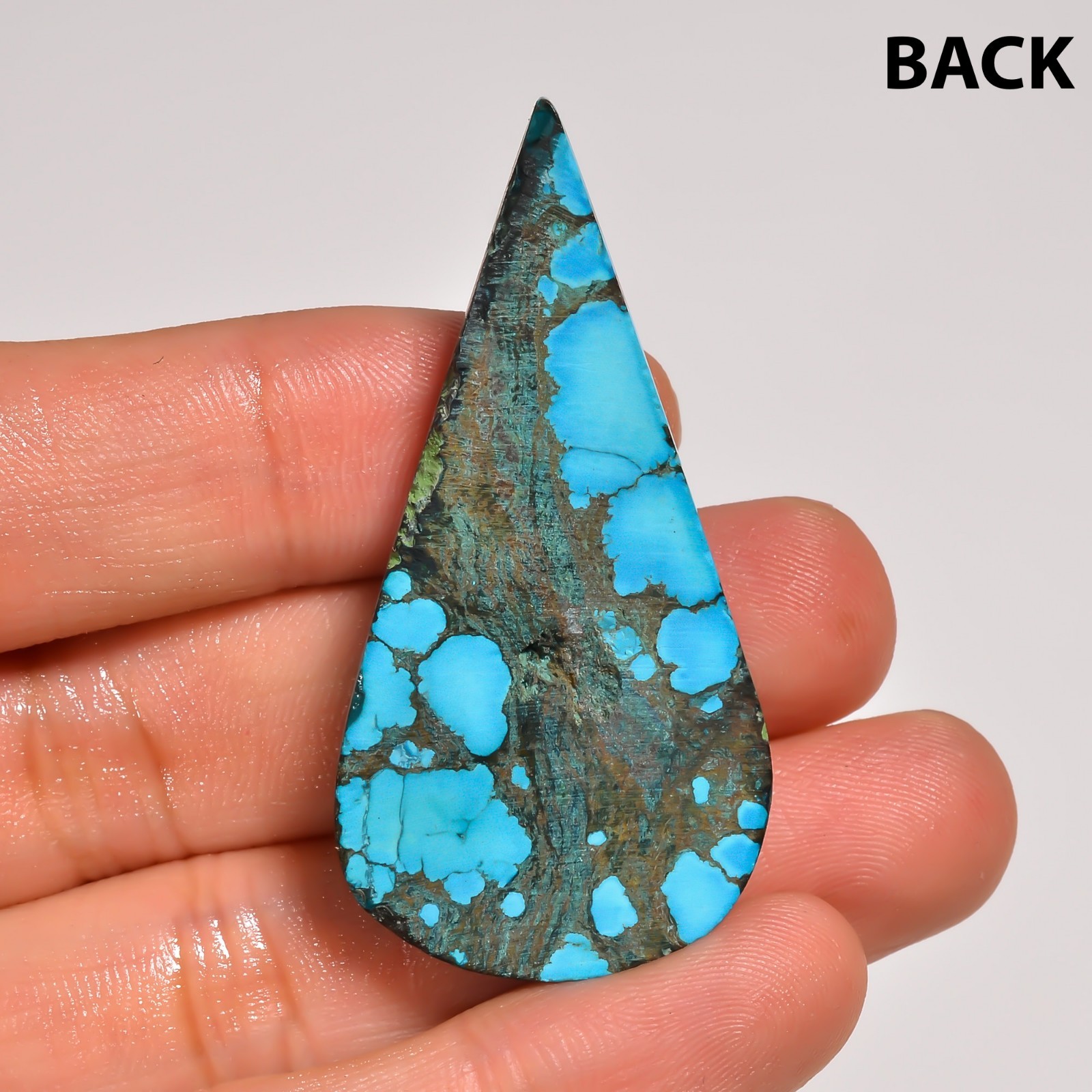 657 Cts. Natural DESIGNER TIBET TURQUOISE Pear Shape Cabochon Gemstone Lot~8Pcs~