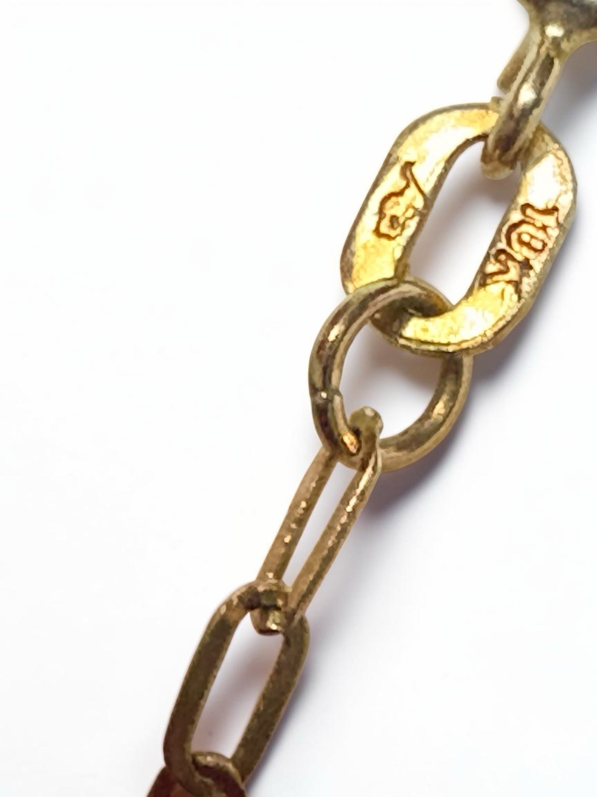 9″ Fashion Paper Clip Chain Ankle Bracelet Anklet Real Solid 10K Yellow Gold
