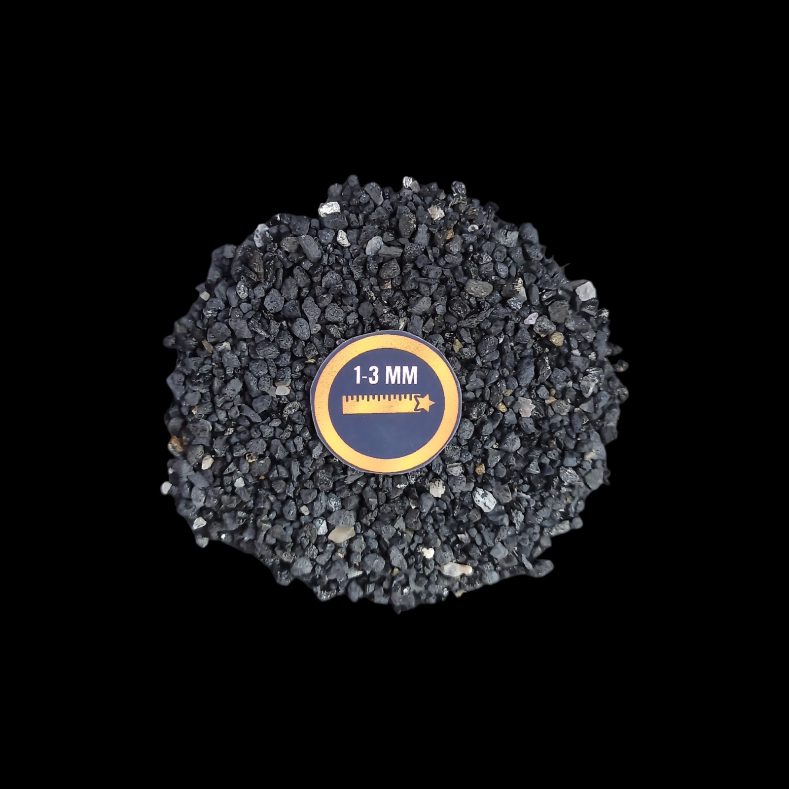 Natural Black Tourmaline coarse Crushed Powder For Massage Use Ring inlay
