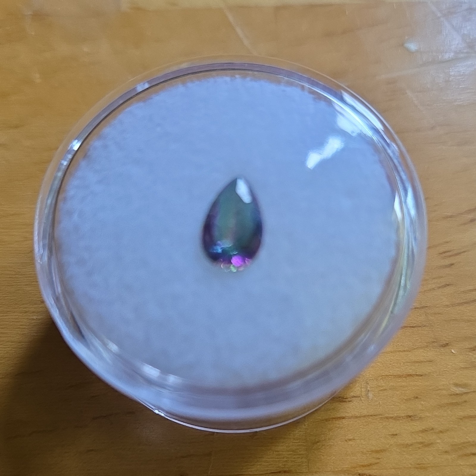 Mystic Topaz Pear Cut Faceted Loose Gemstone Bi-Color/Multicolor 1pc