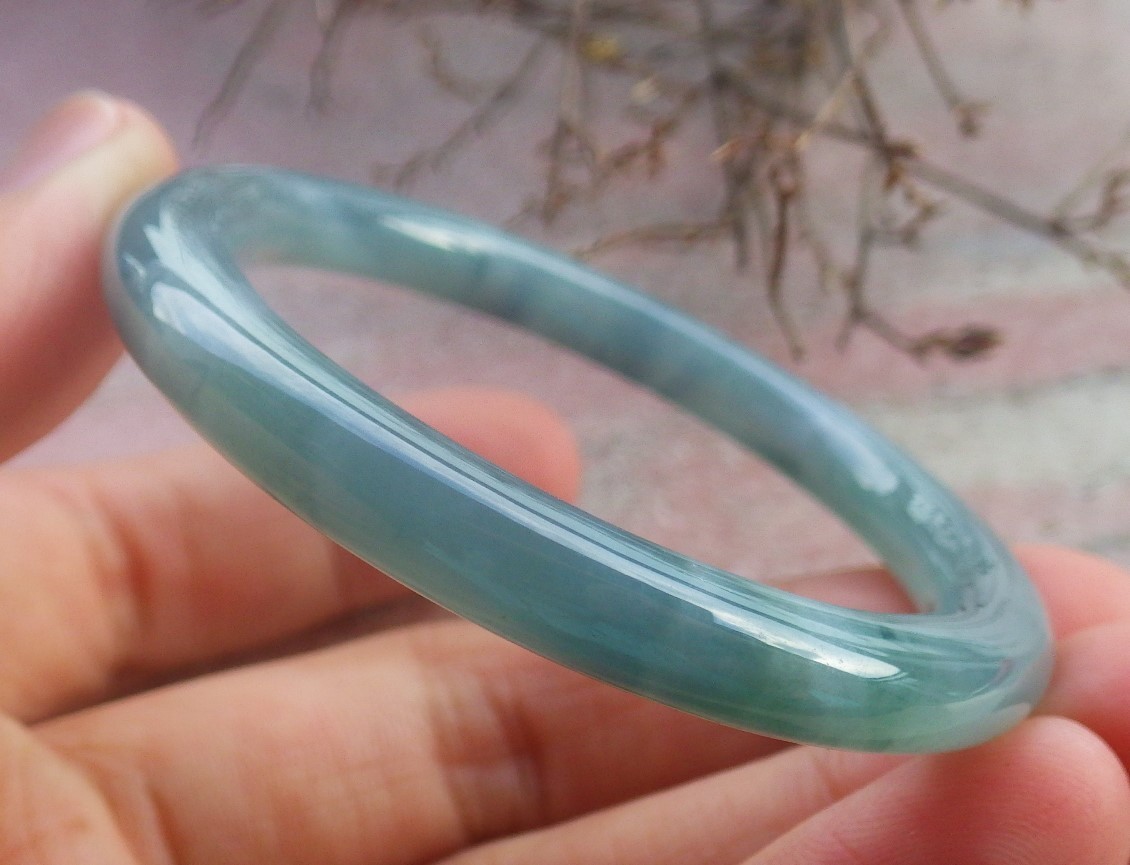 Video Certified Green A JADE Jadeite Baby Circle Bangle Bracelet 43mm 709583 AS