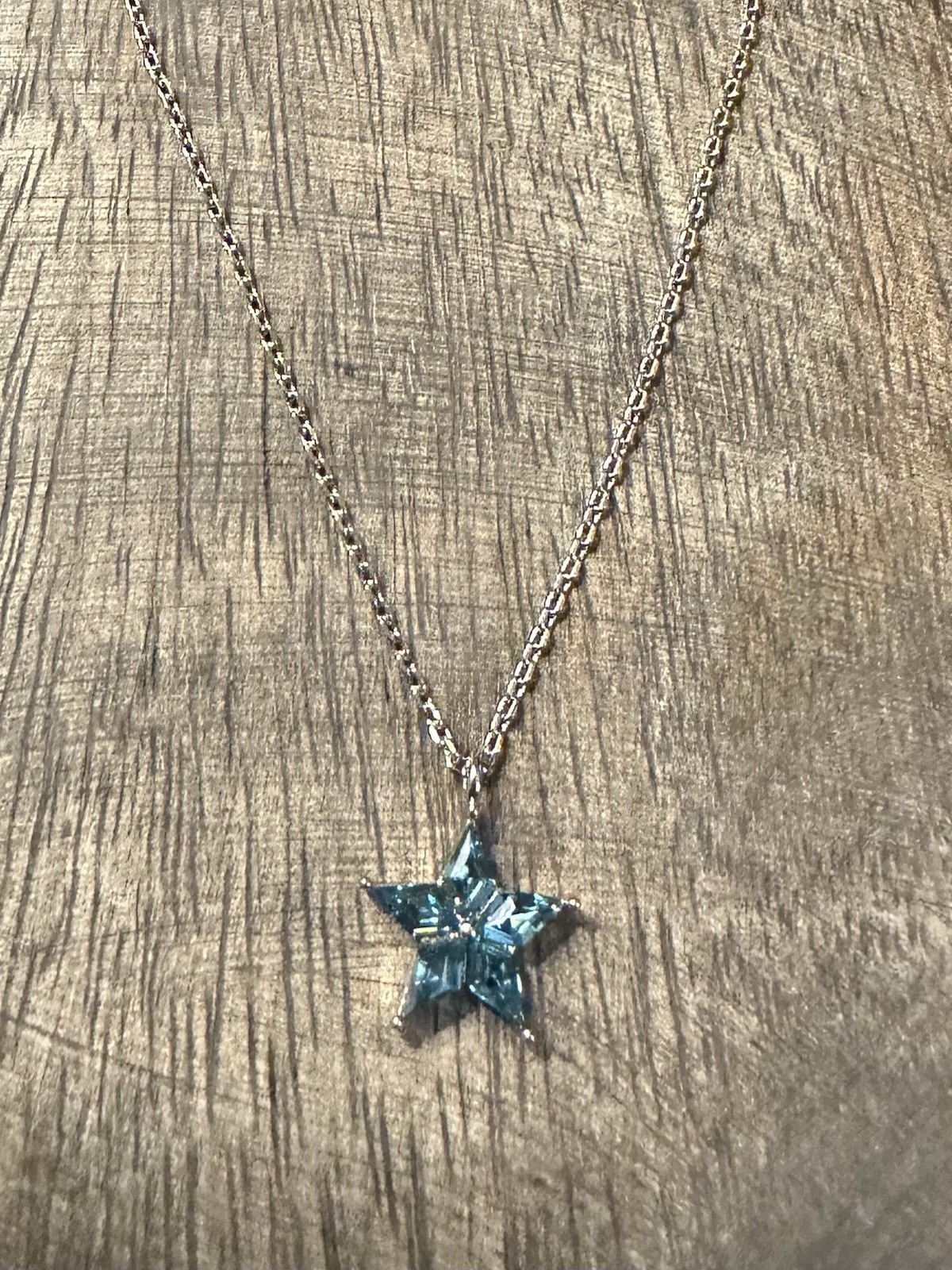 New Kate Spade New York Cosmos Pendant 16” Necklace Blue Crystal/Silver with Tag