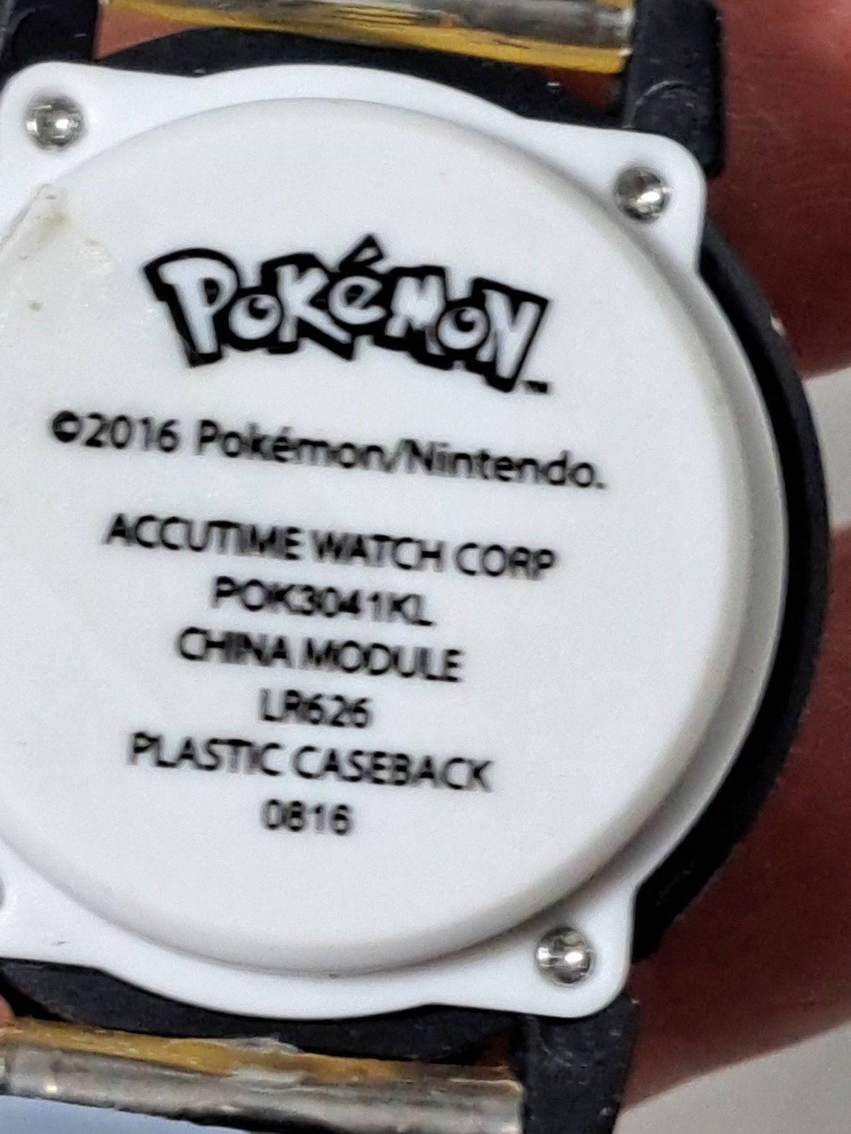 Vintage Pokemon Pikachu Accutime LR626 Watch 37 mm