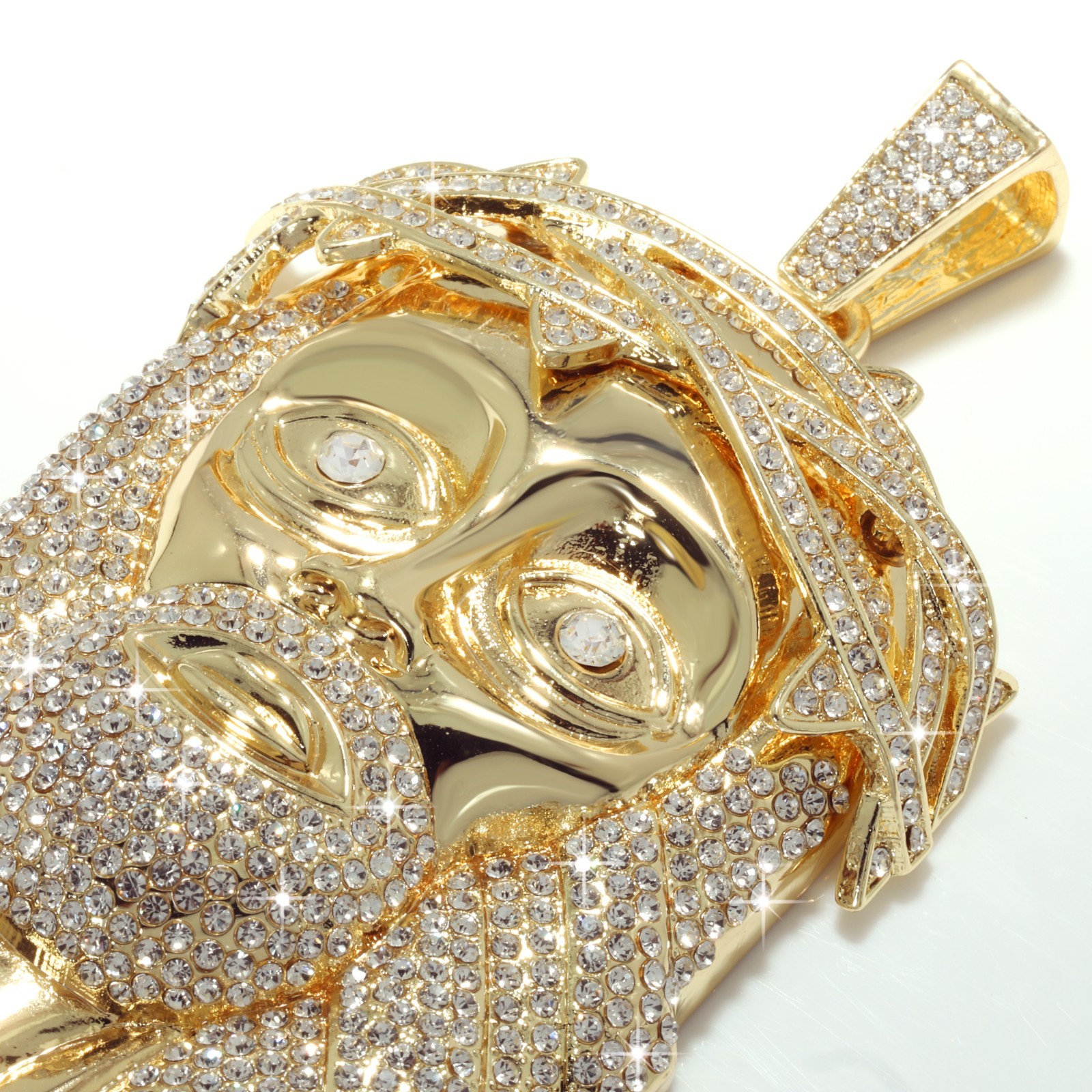 14K Rope Chain 10mm 24″ & 30″In | Jesus Piece Face Head Gold Plated XXL Hip Hop