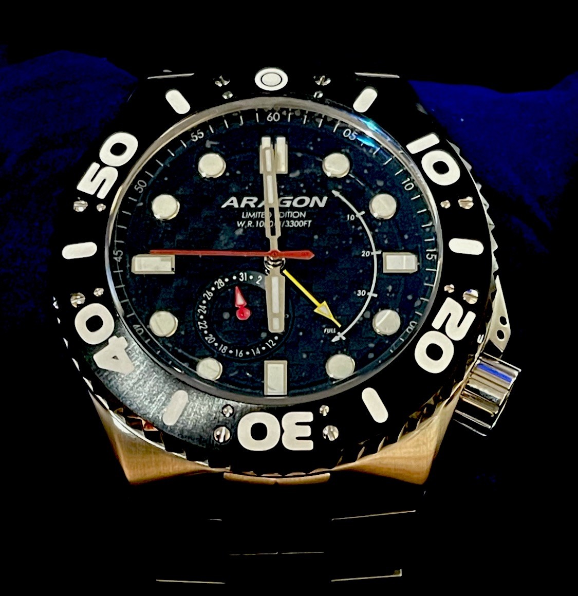 Aragon A424BLK Enforcer NE 57 Power Reserve 29 Jewels 100 ATM 50mm